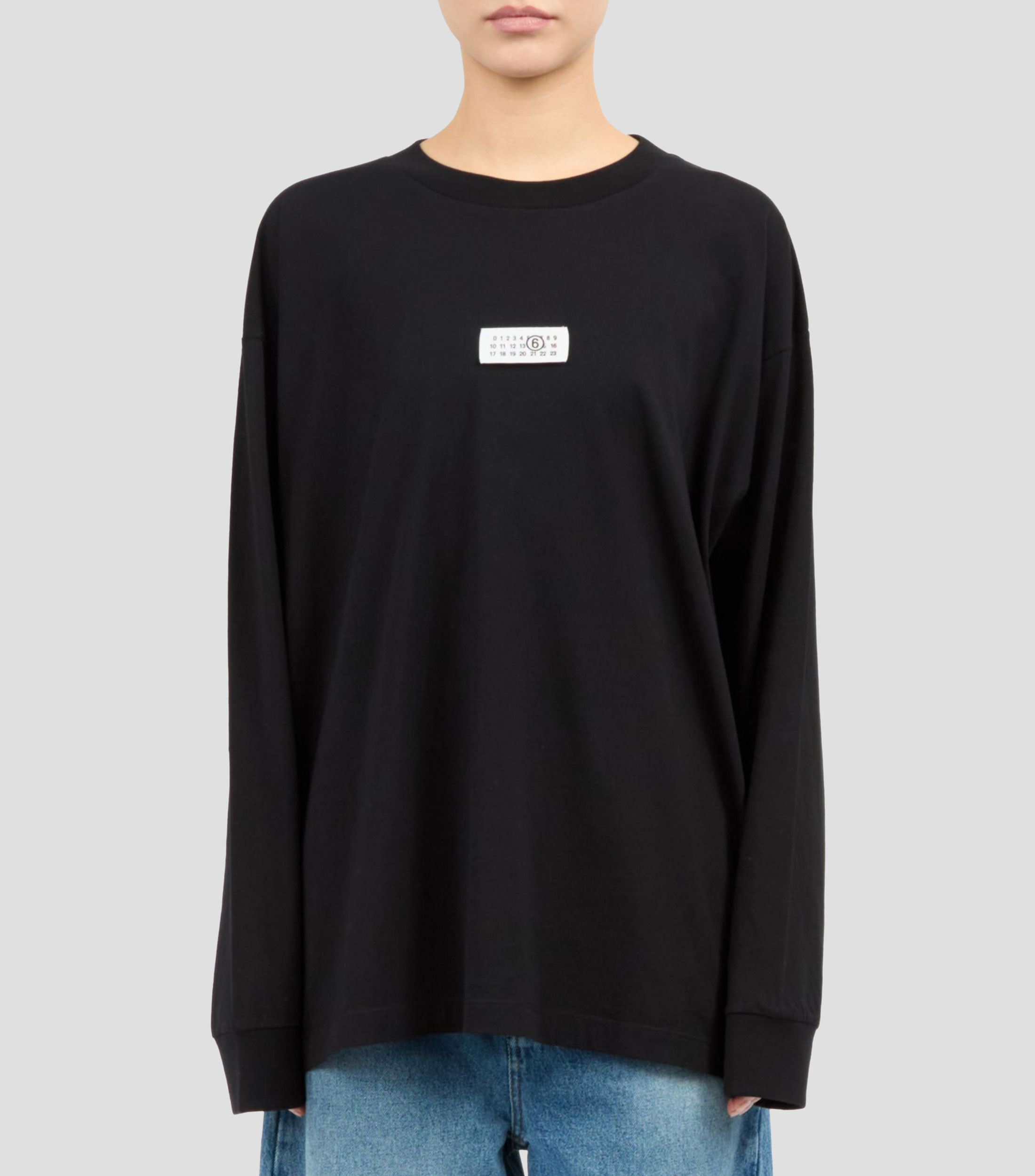 Playera cuello redondo manga larga lisa Hombre