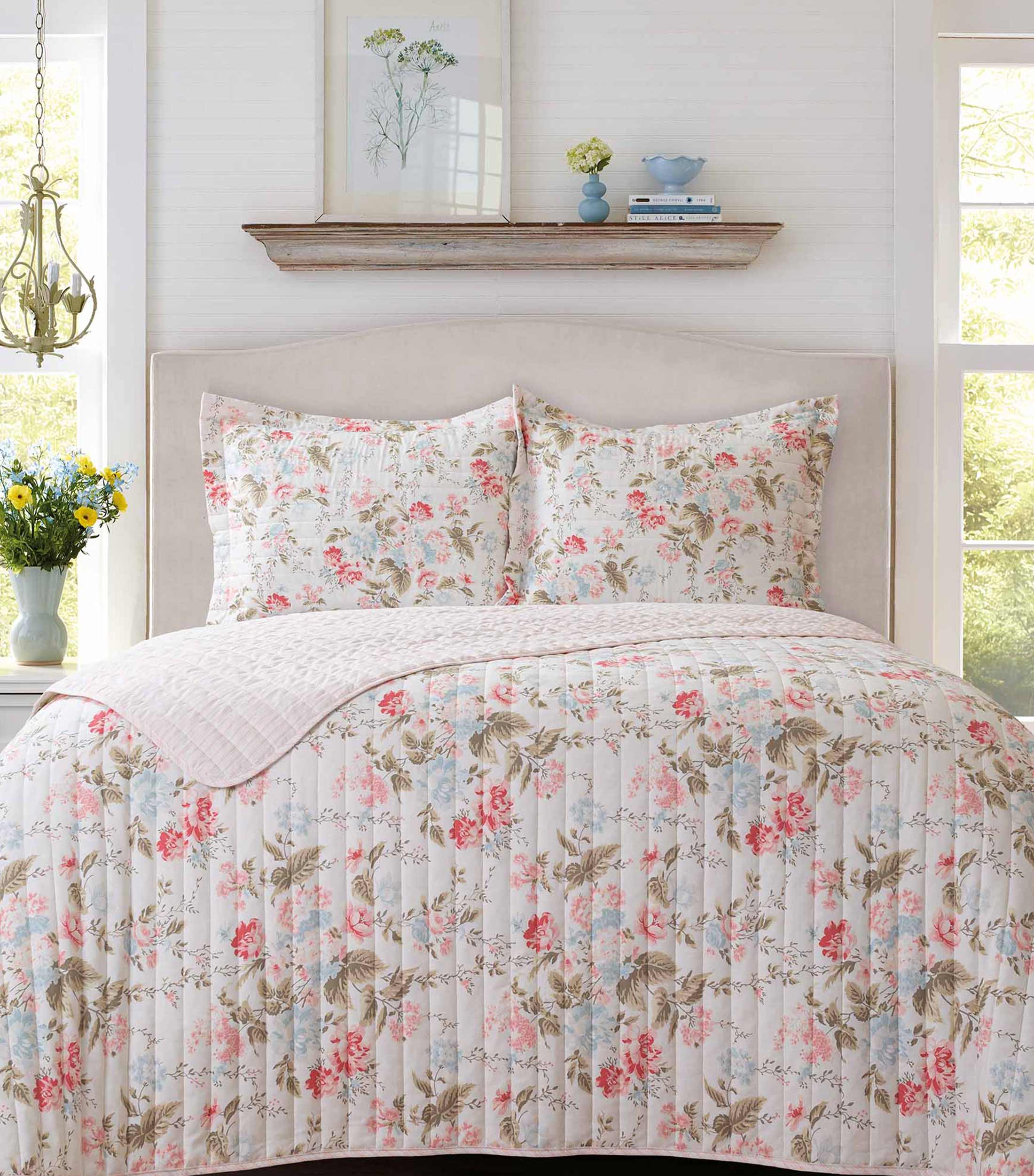 Set de Colcha Individual Olivia Petal Blanco