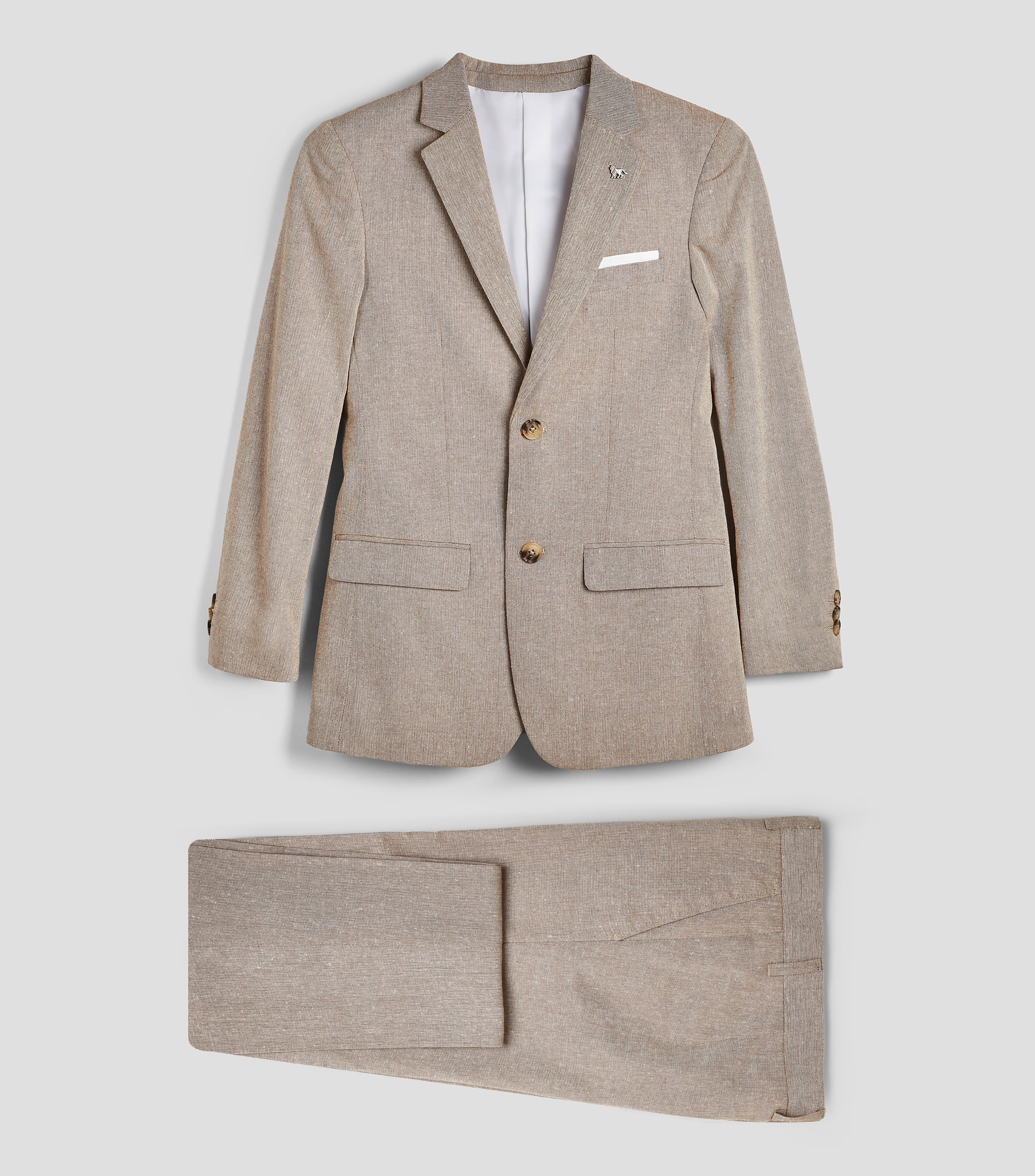 Traje de corte recto jaspeado Niño