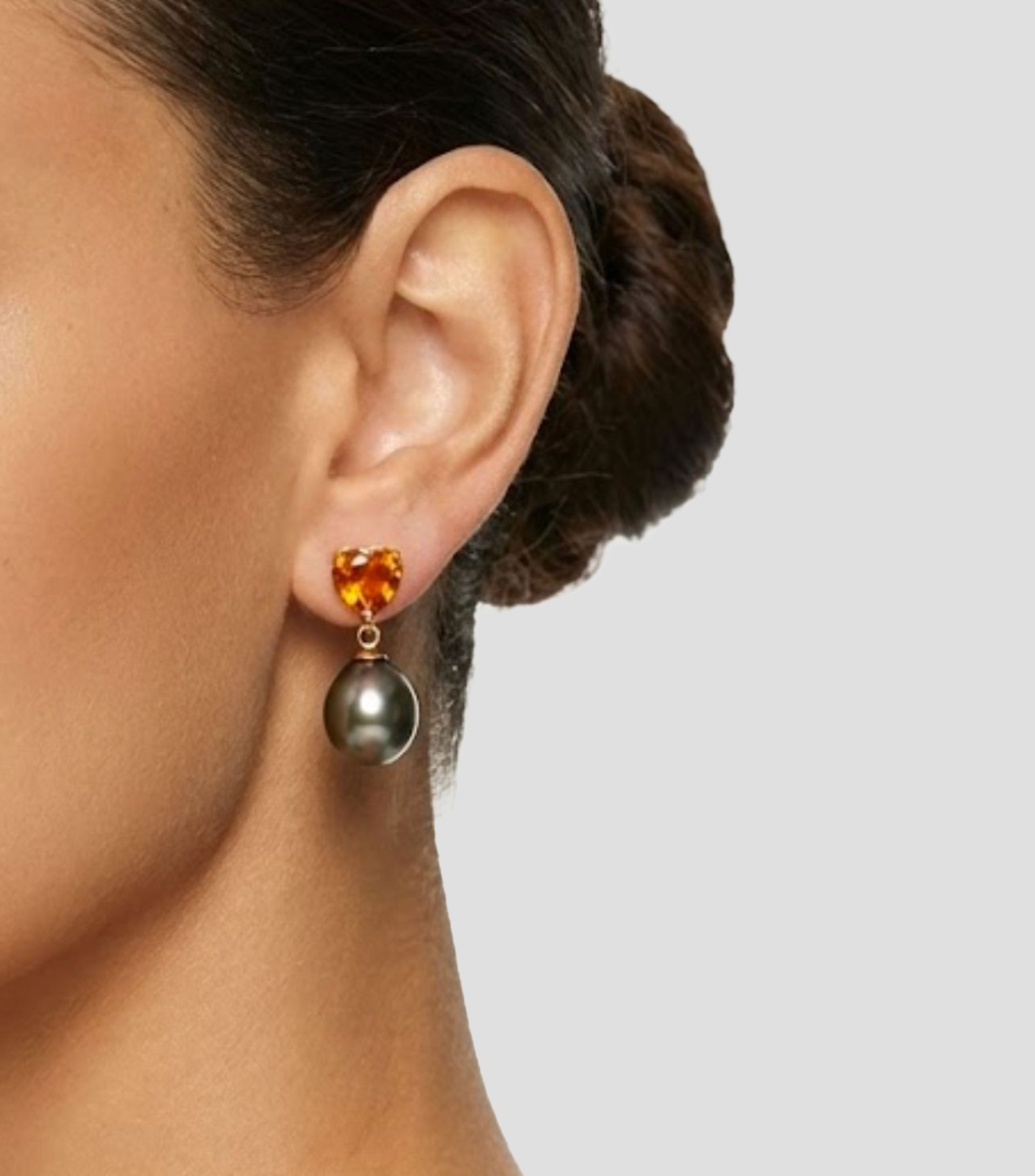 Aretes en oro amarillo de 14 Kilates Gota Mujer