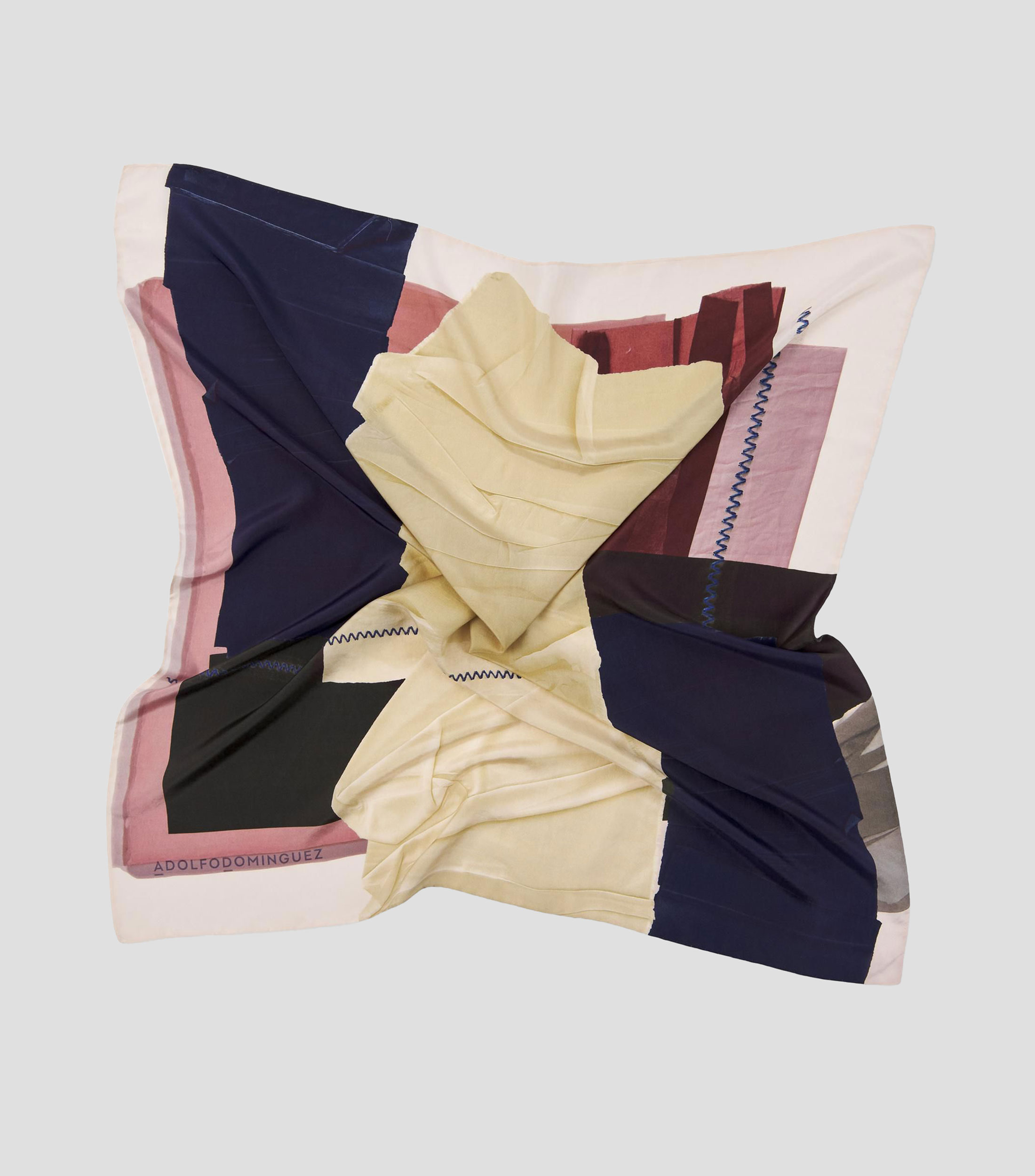 Pañuelo de seda estampado Mujer