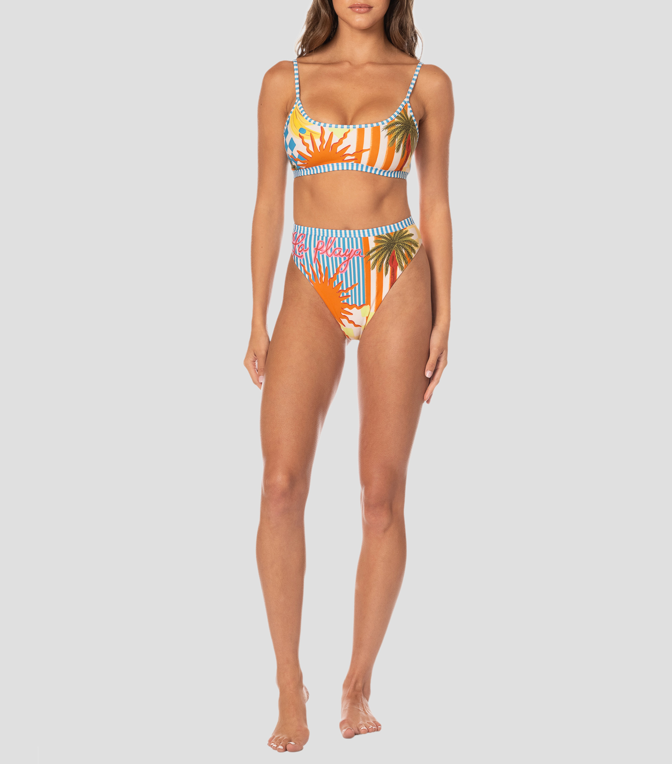 Bikini top estampado Mujer