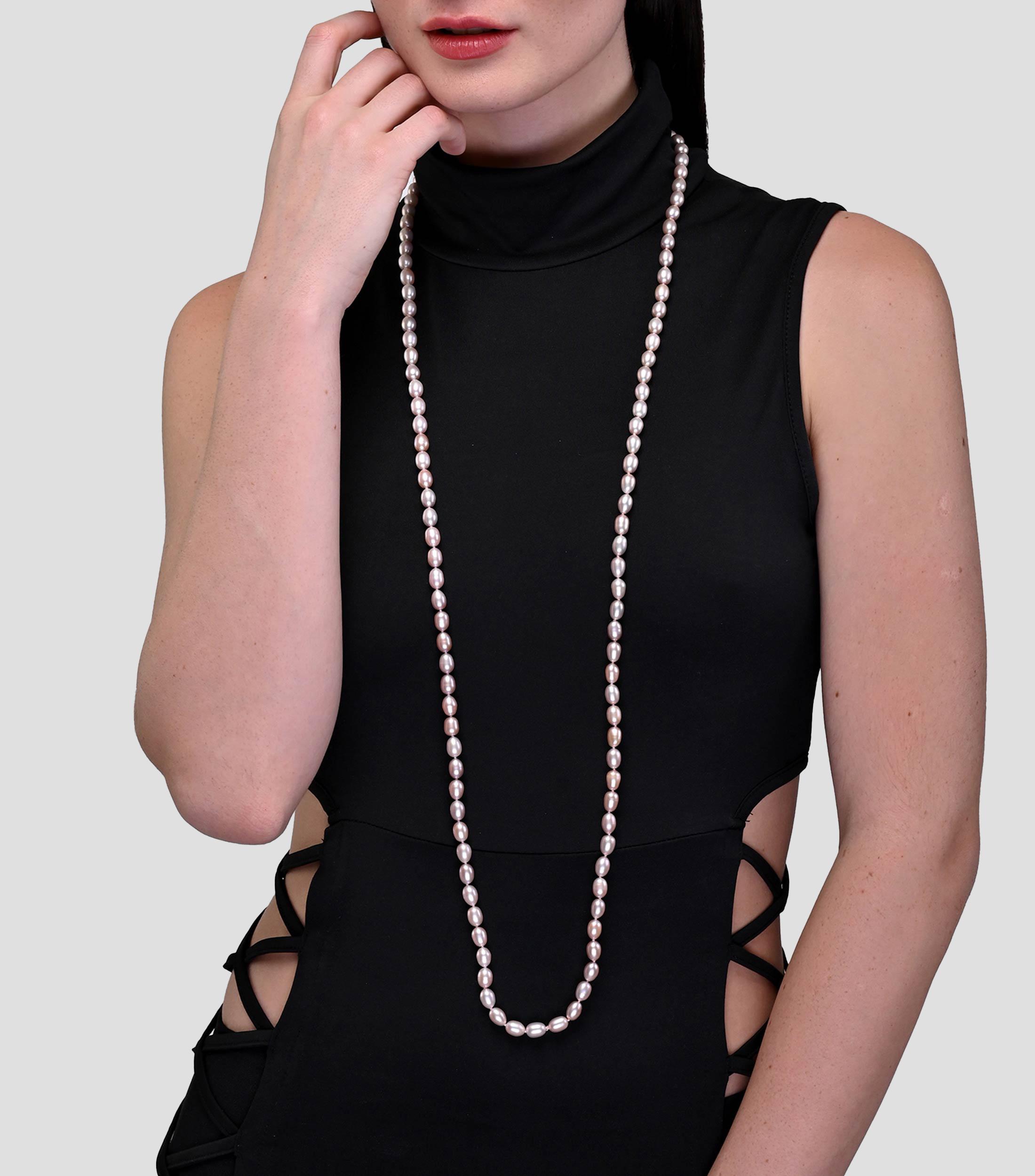 Collar con Perlas Cultivadas Ovaladas Mujer