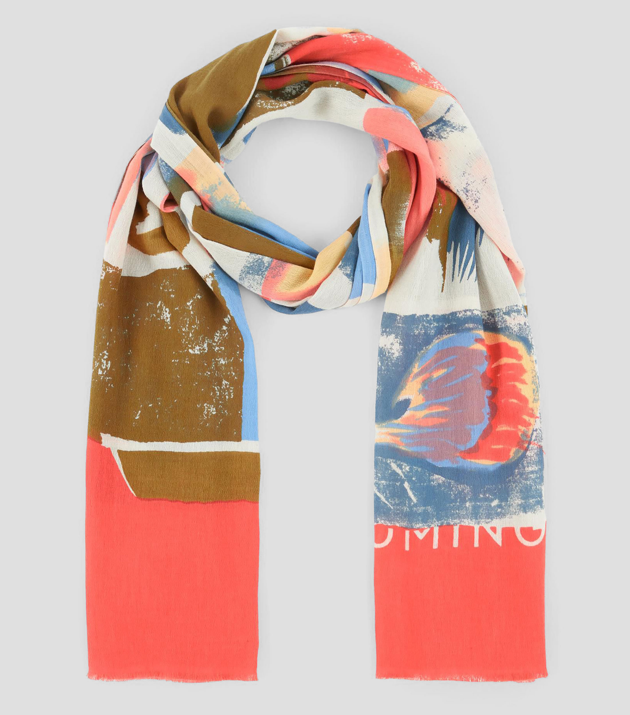 Chal multicolor estampado Mujer
