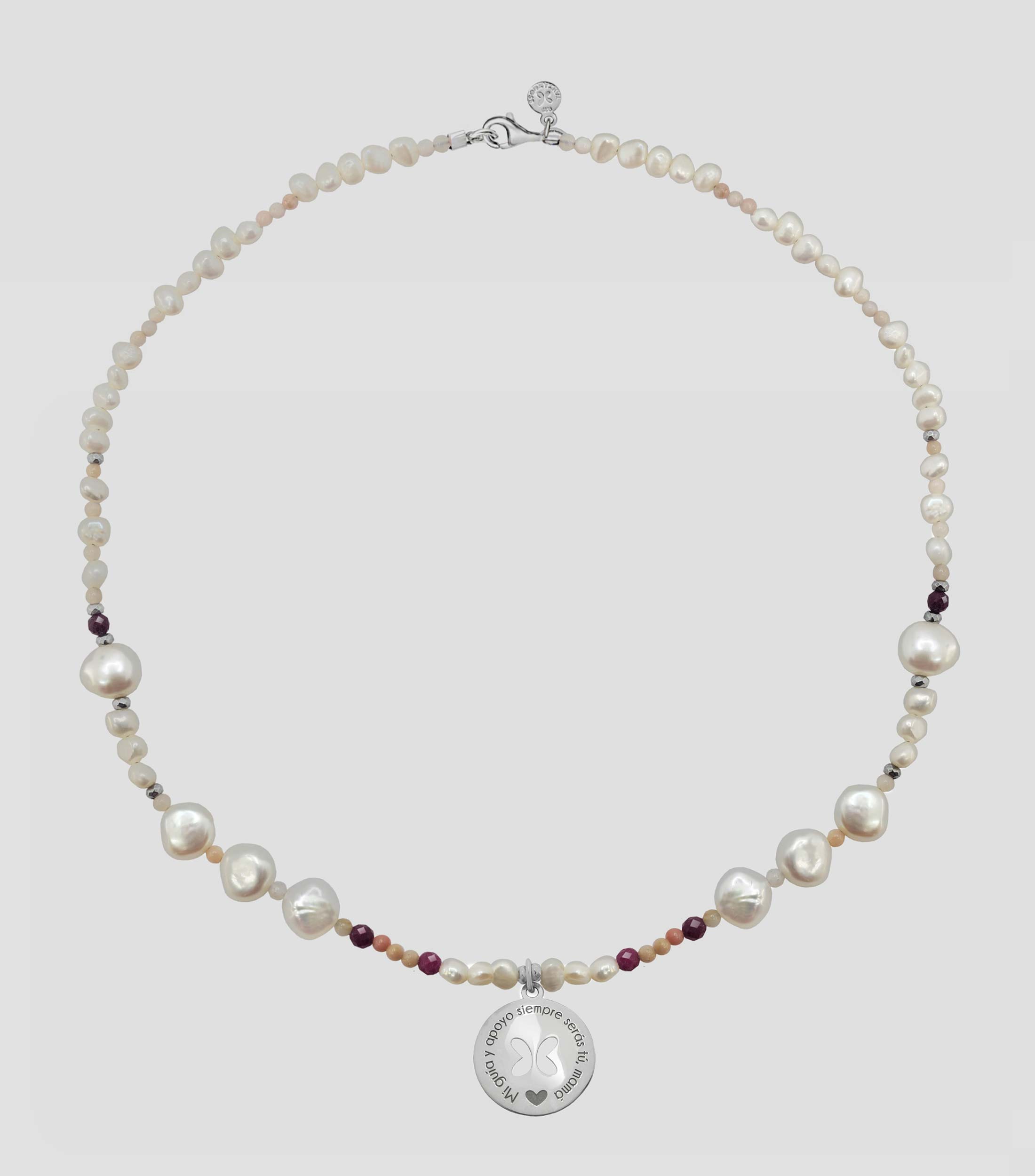 Collar con perlas en plata .925 Mujer