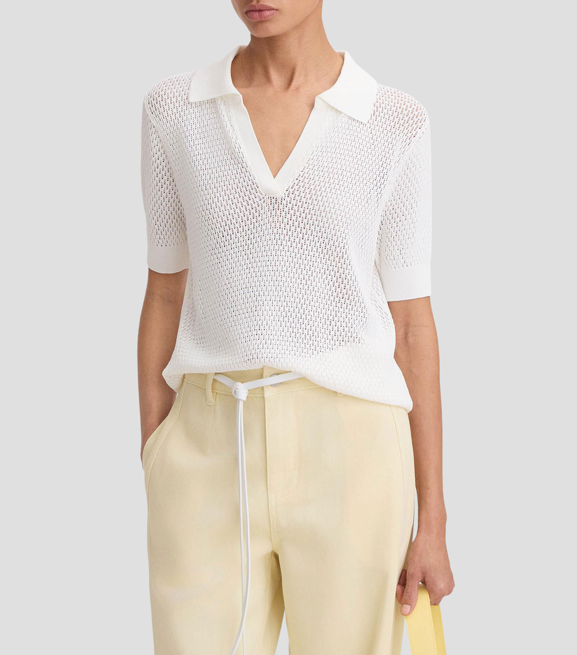 Top liso manga corta Mujer