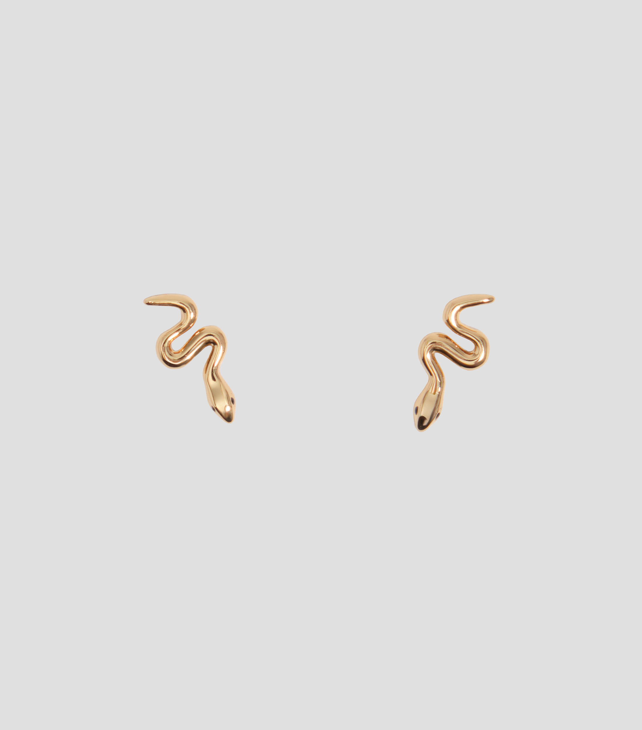 Pendientes mini serpiente dorados Mujer