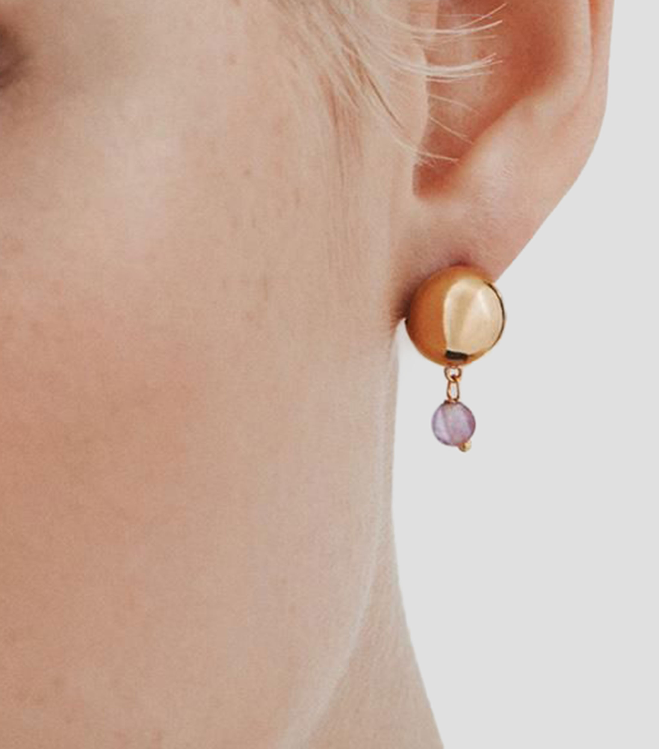 Aretes en plata .925 con amatista Rissaga Mujer