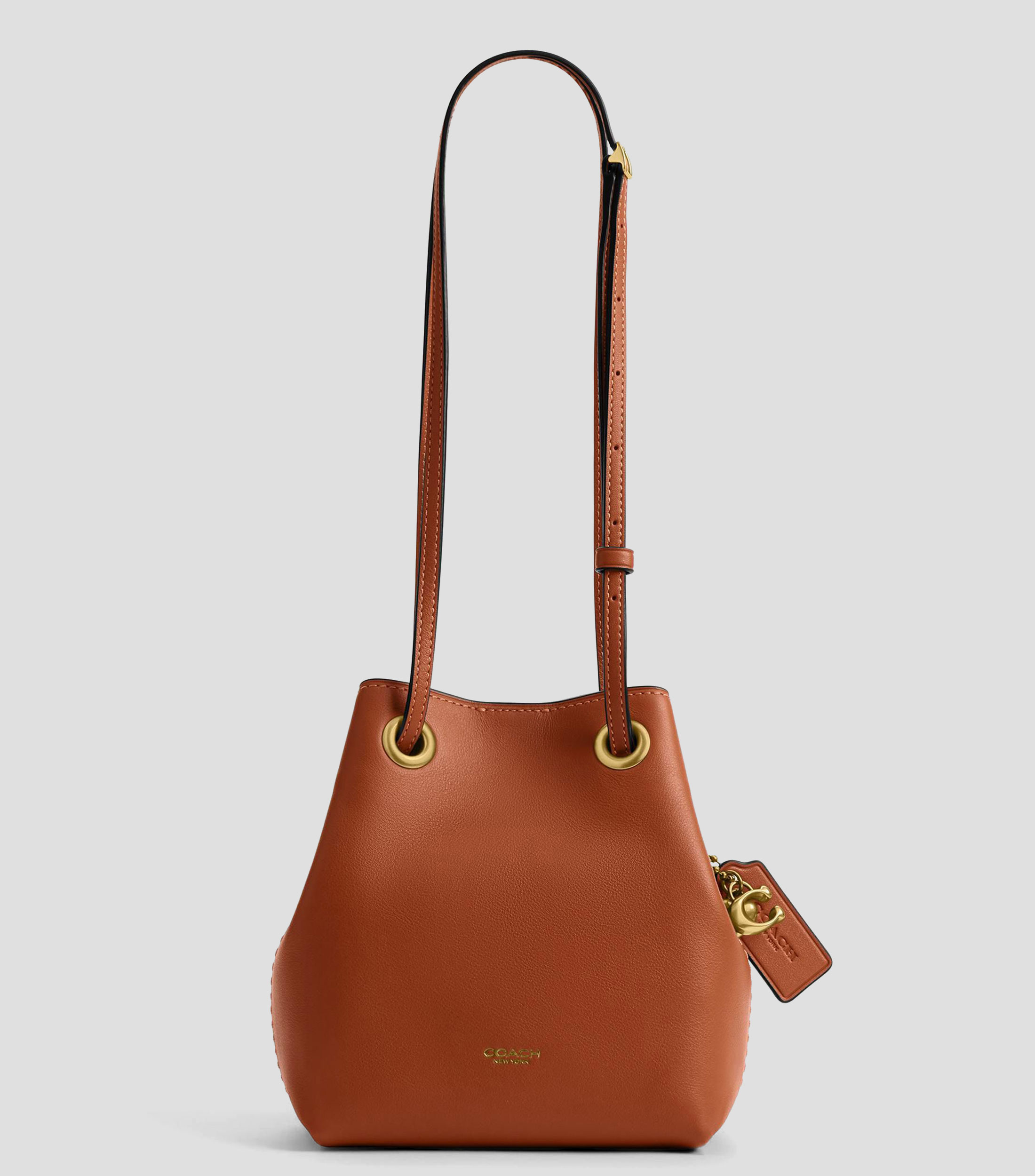 Bolsa crossbody café en piel Jade lisa Mujer