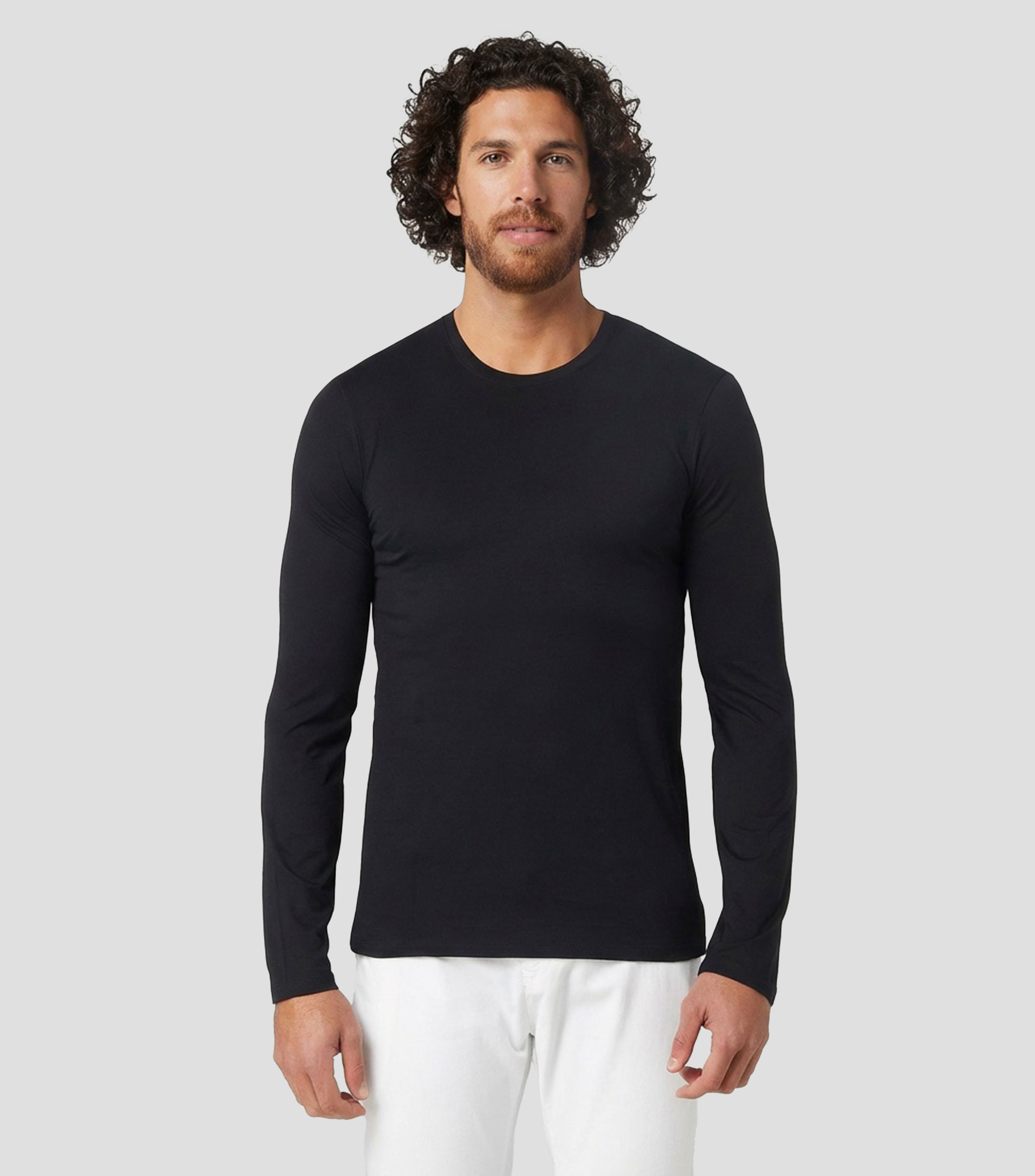 Playera Cuello Redondo Manga Larga Hombre