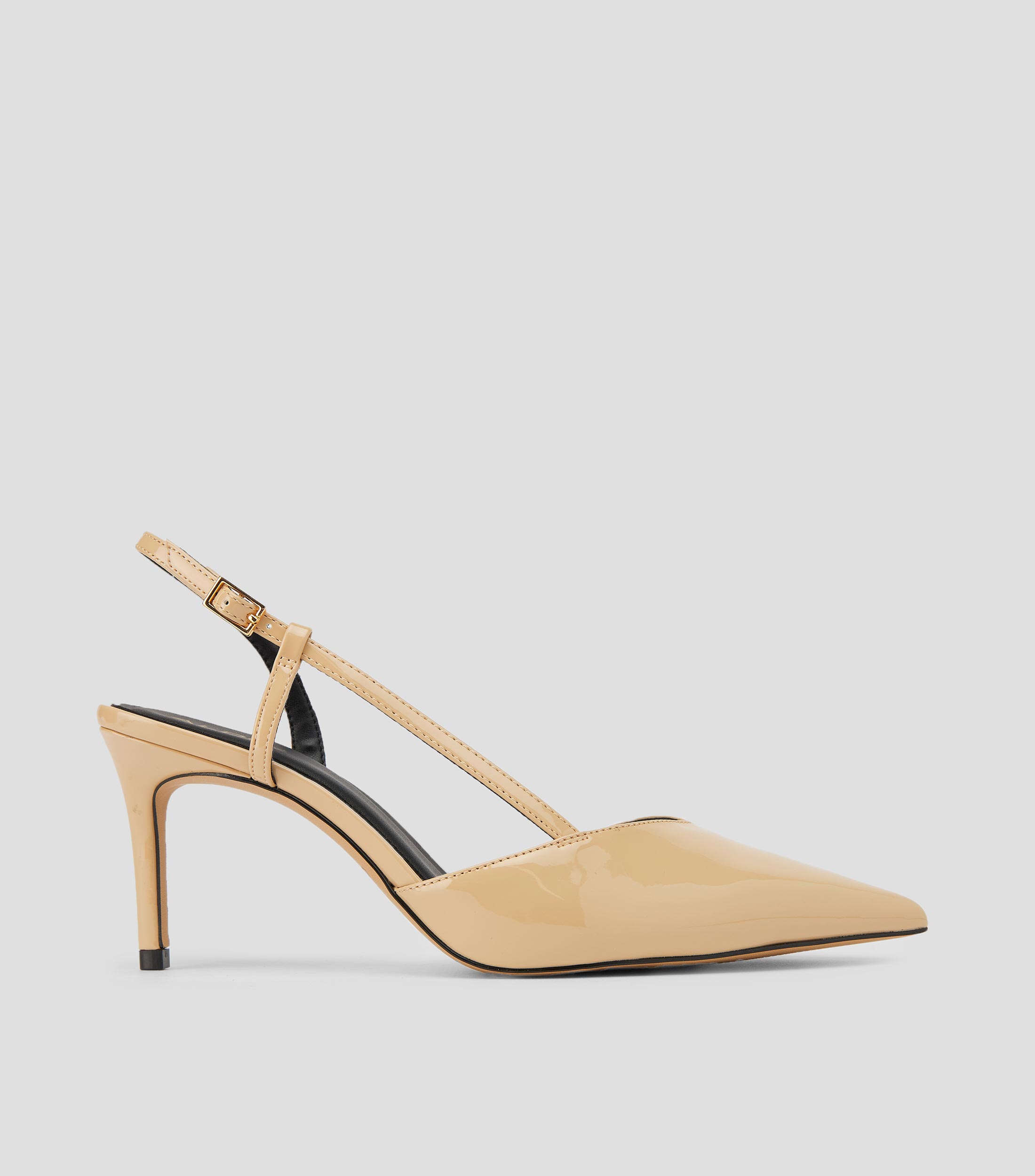 Zapatillas slingback tacón alto de aguja lisas Mujer