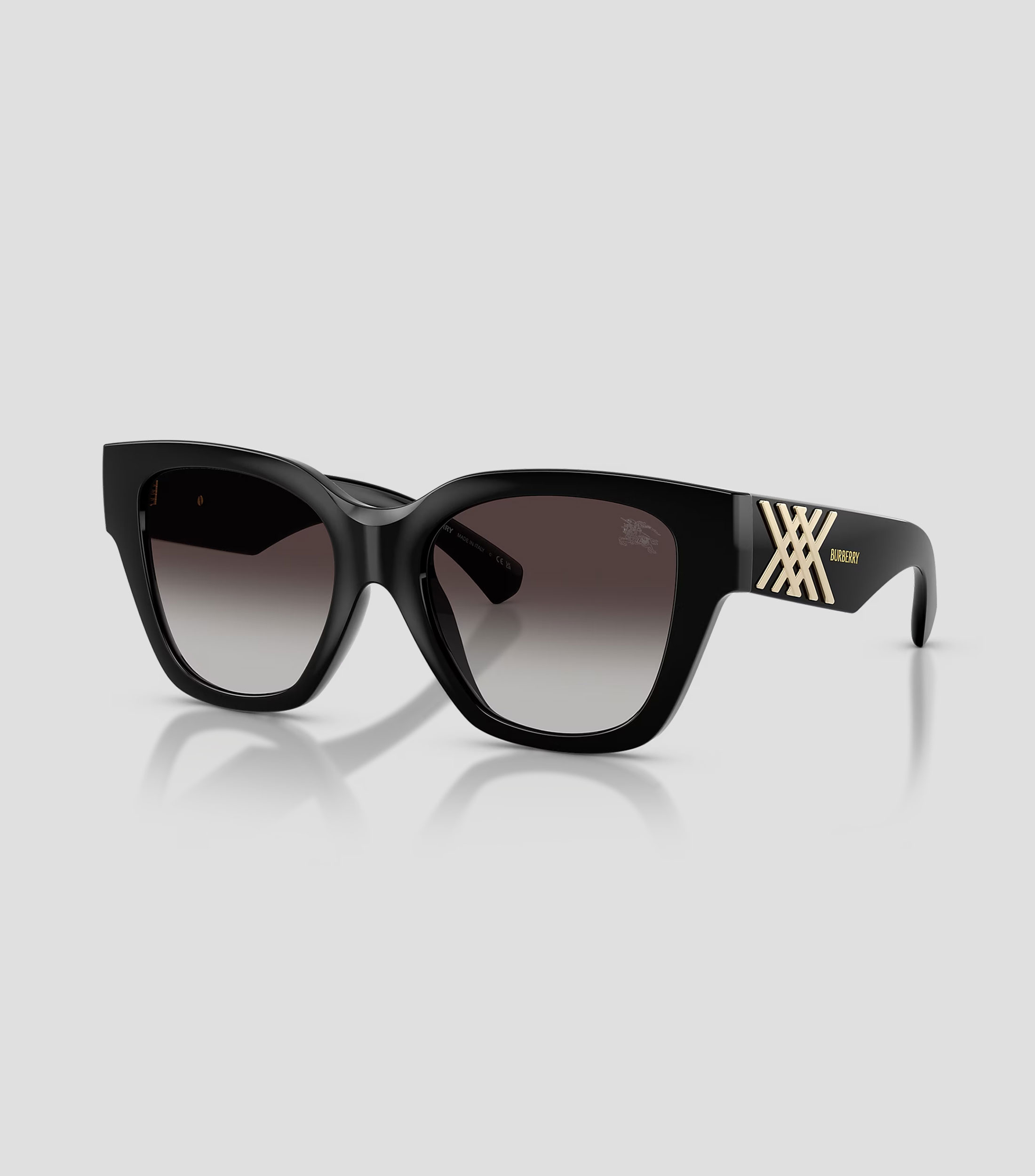 Lentes de sol cuadrados negro Mujer