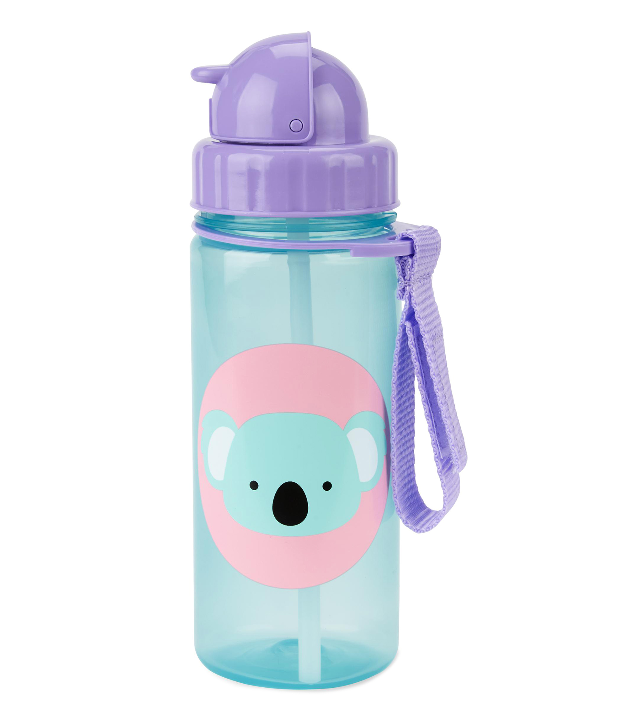 Botella para Agua con popote Koala Zoo, 390 ml