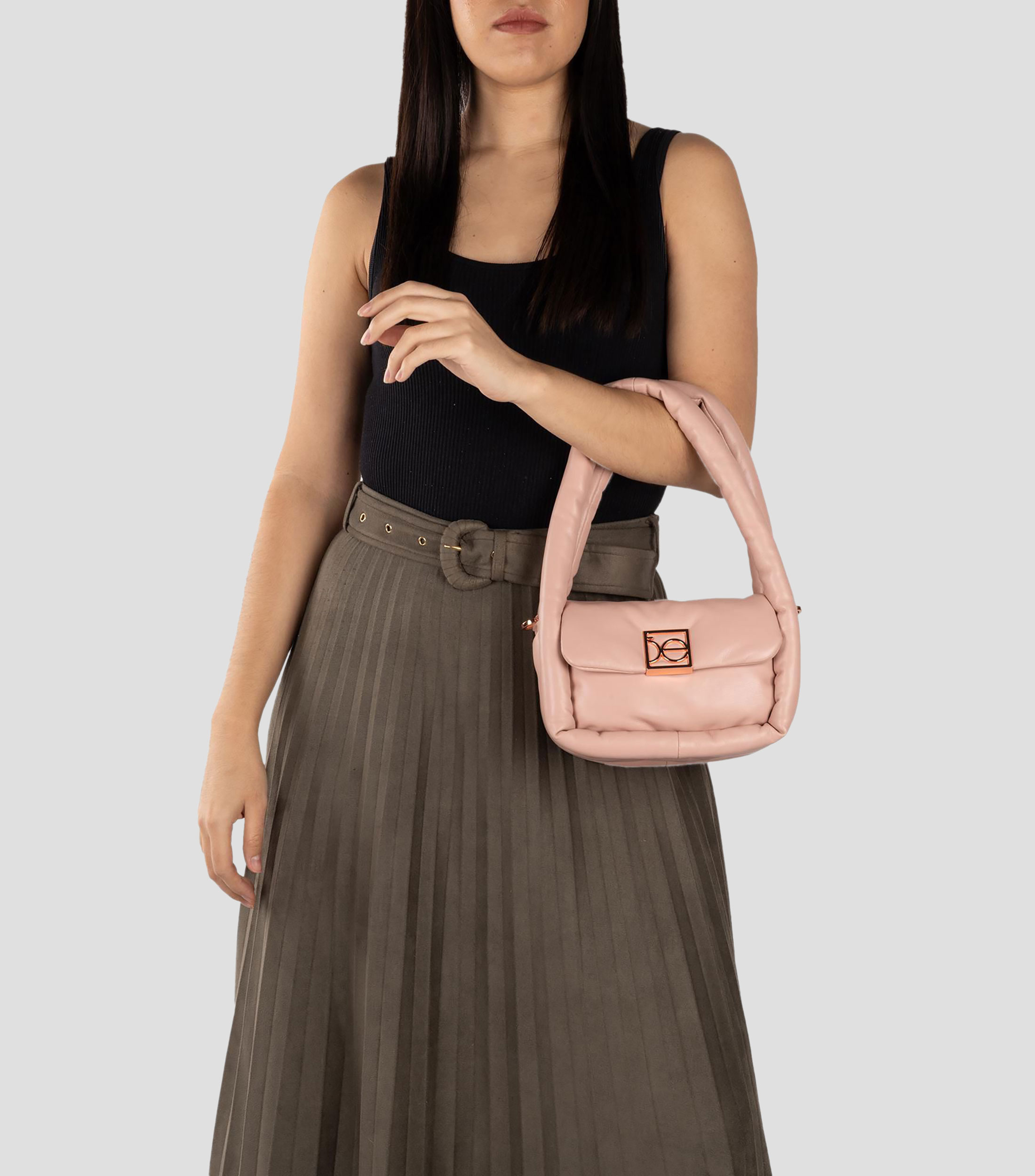 Bolsa Shoulder rosa lisa Niña