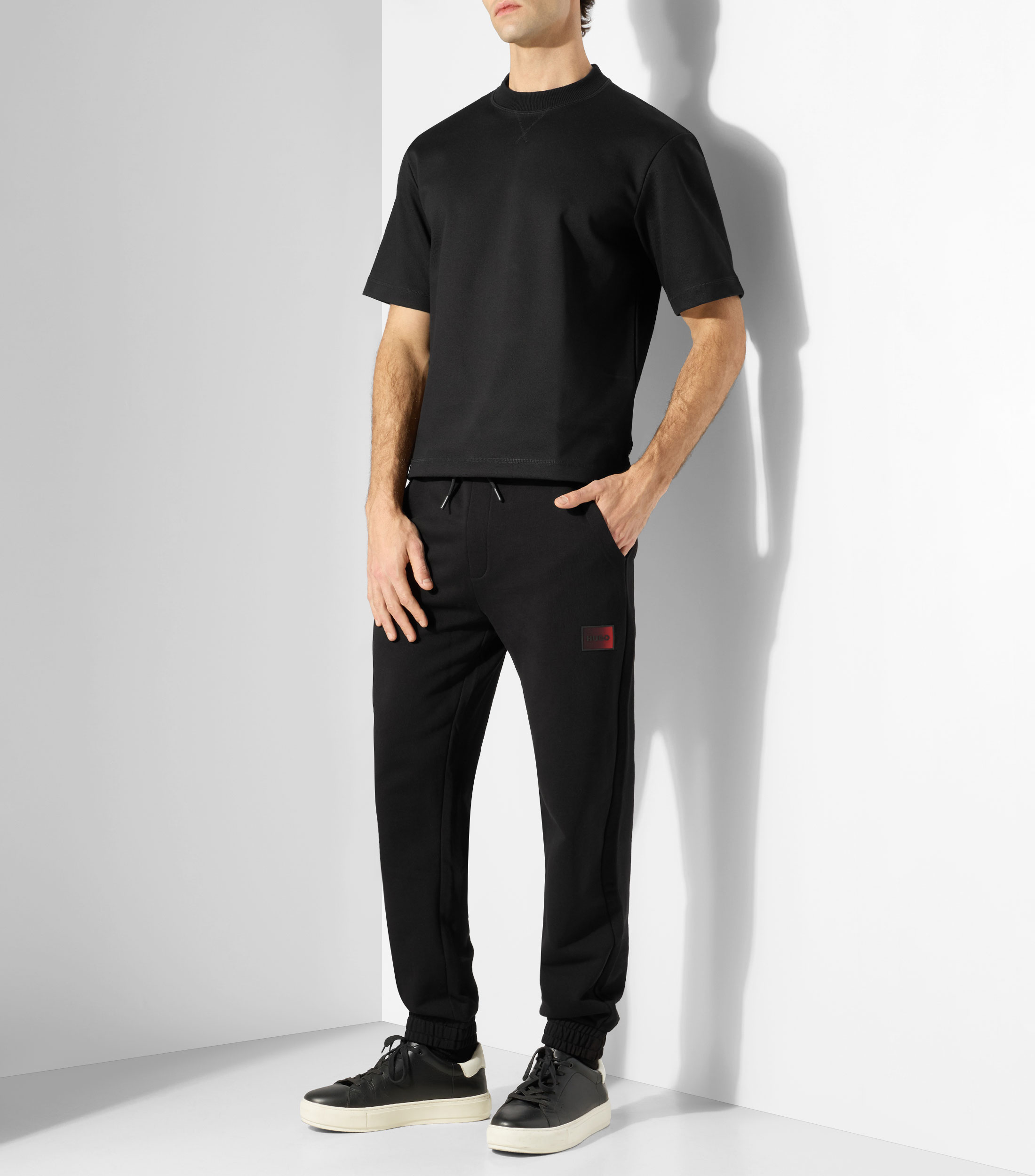 Pants en felpa de algodón con logo degradado Hombre