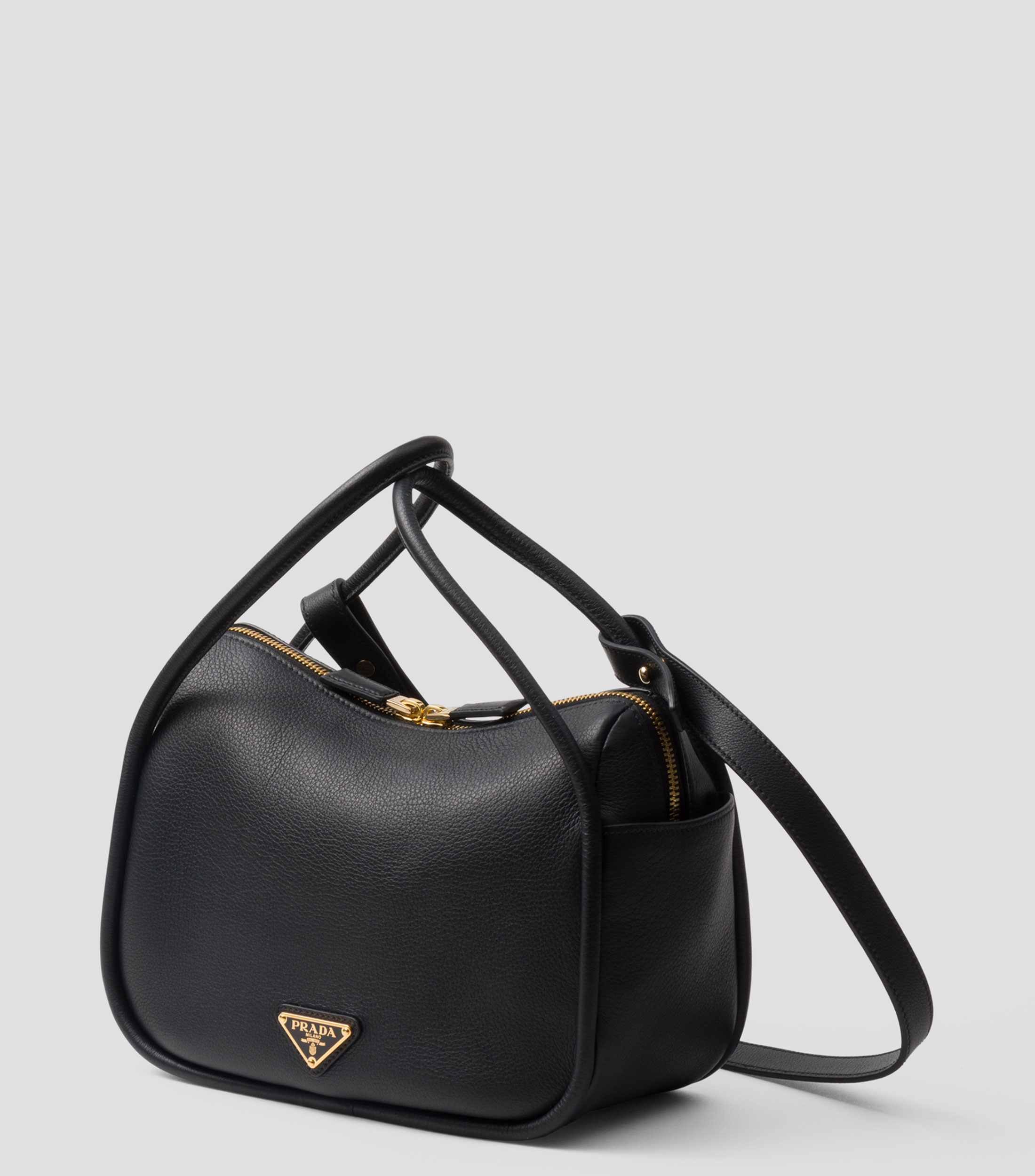 Bolsa de Mano Negra en Piel Darling, Mujer