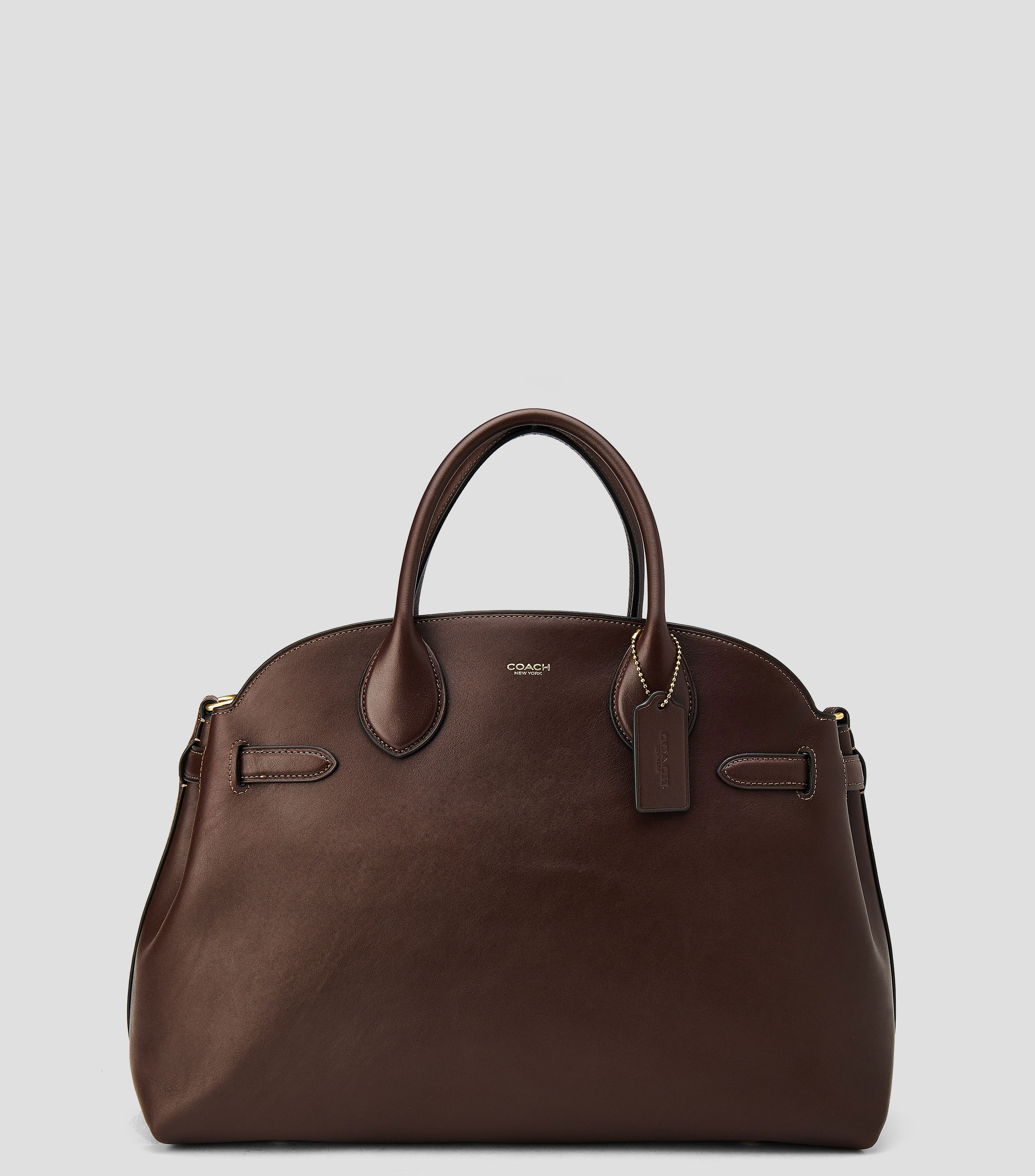 Bolsa Shoulder café en piel Empire 40 lisa Mujer