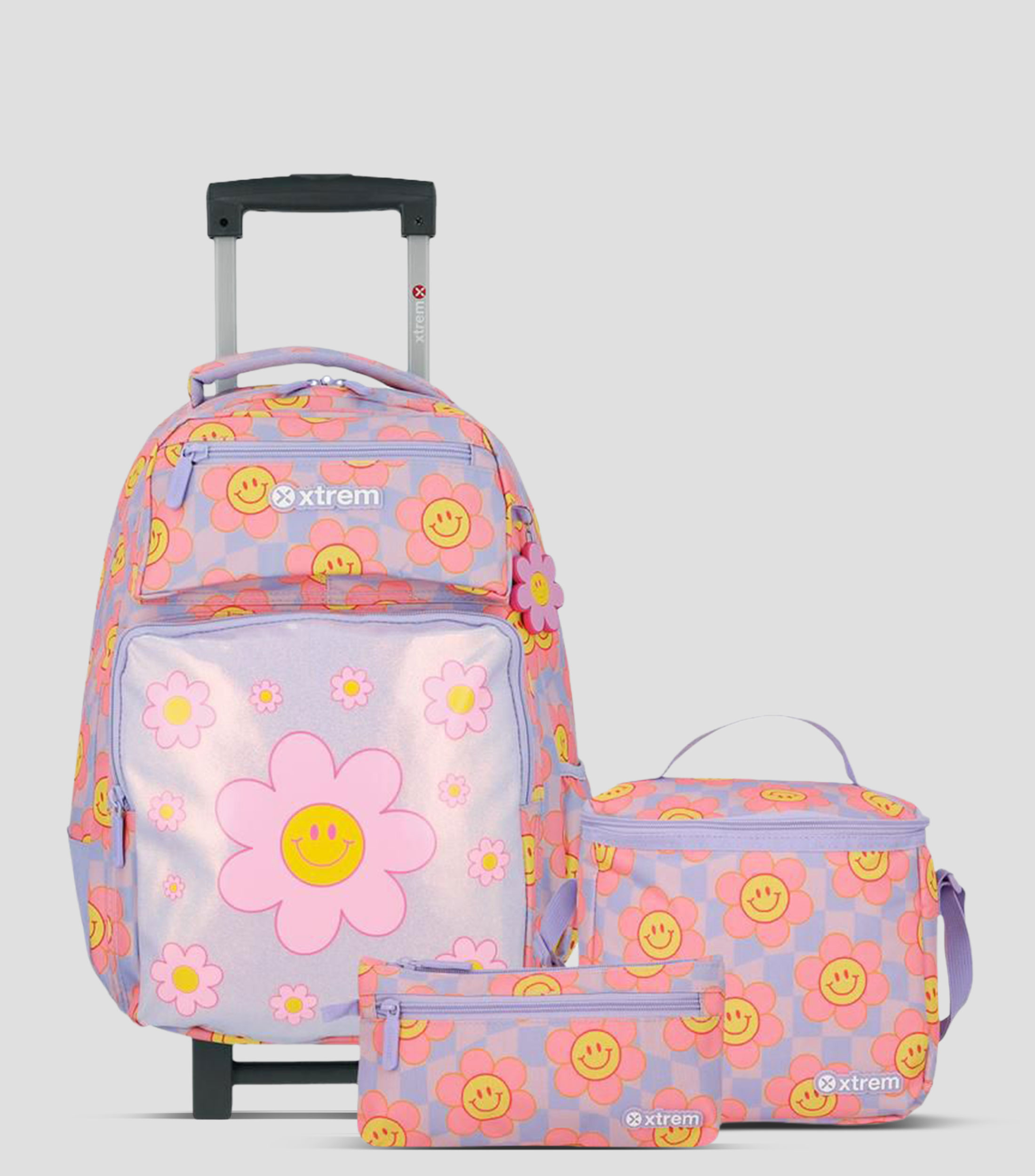 Set de Mochila con ruedas, estuche y lonchera Runpack Niña
