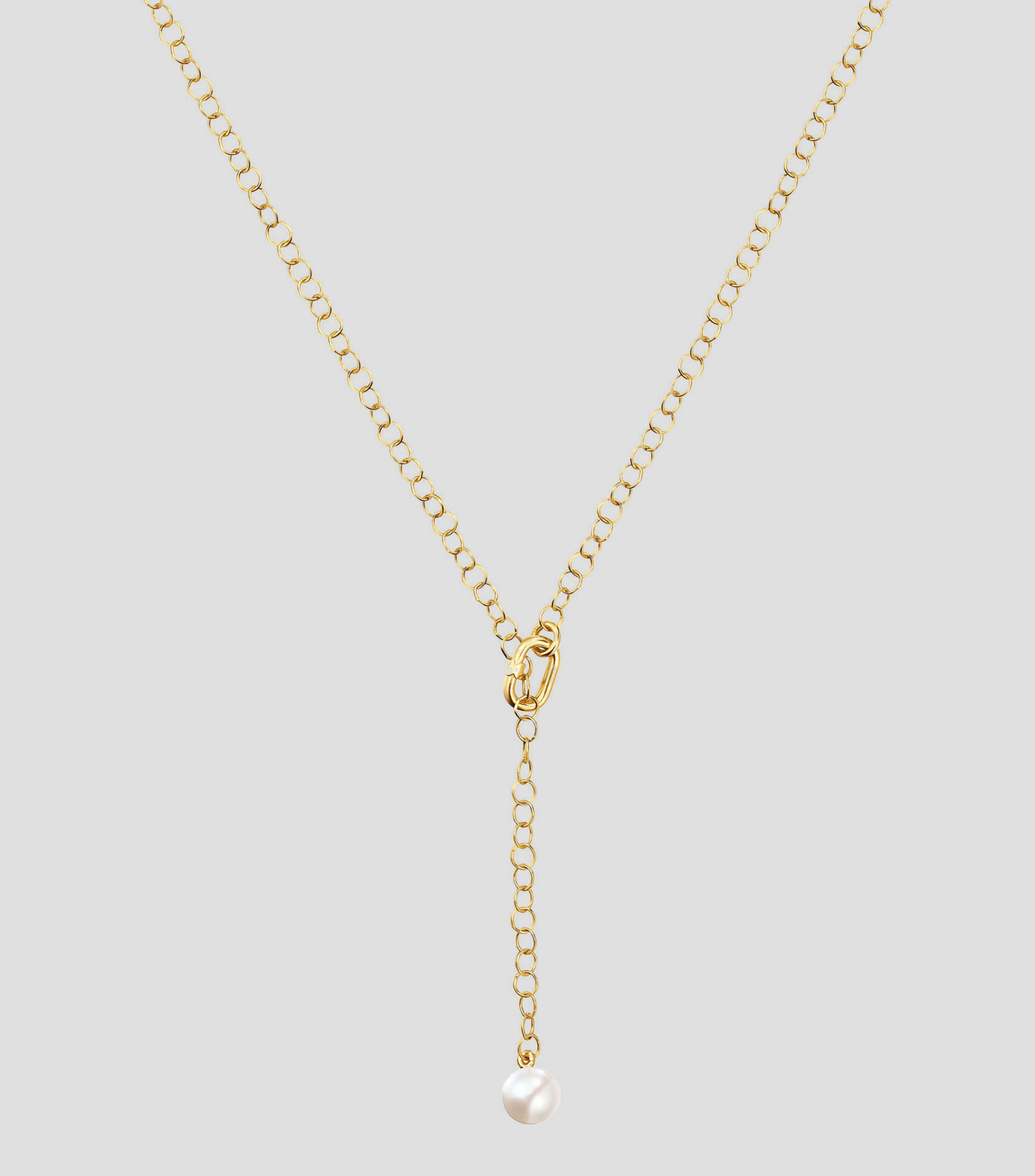 Collar en oro amarillo 18 kilates con perla Hold Oval Mujer