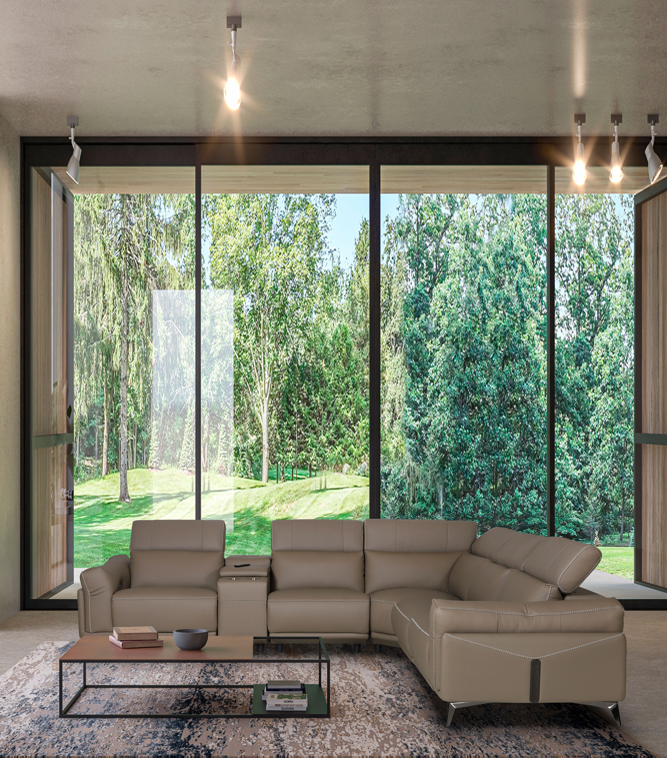 Sala Modular Reclinable con Sonido en piel Reclinables