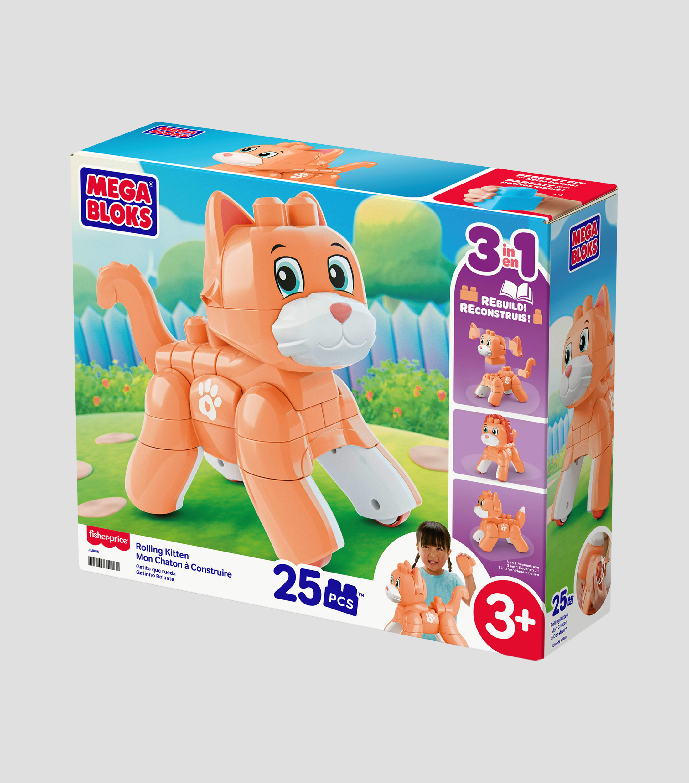 Construcción 3 En 1 Gatito Andante
