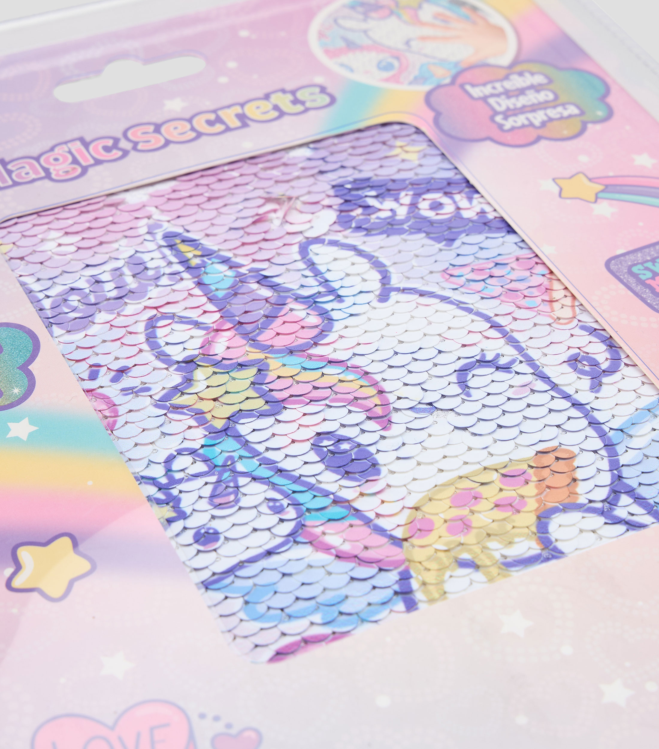 Diario con lentejuelas reversible y accesorios Onix World