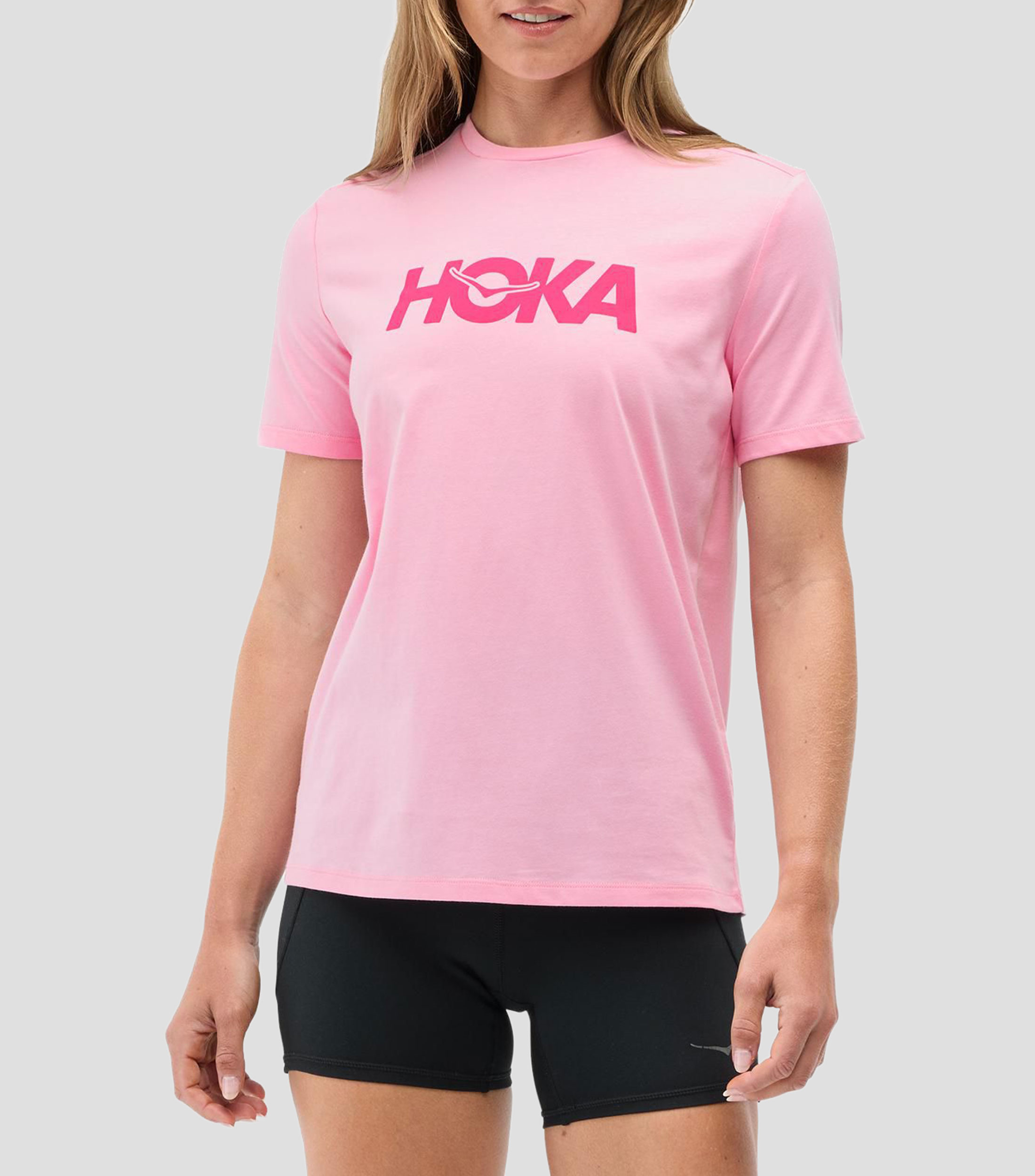 Playera cuello redondo manga corta lisa Mujer