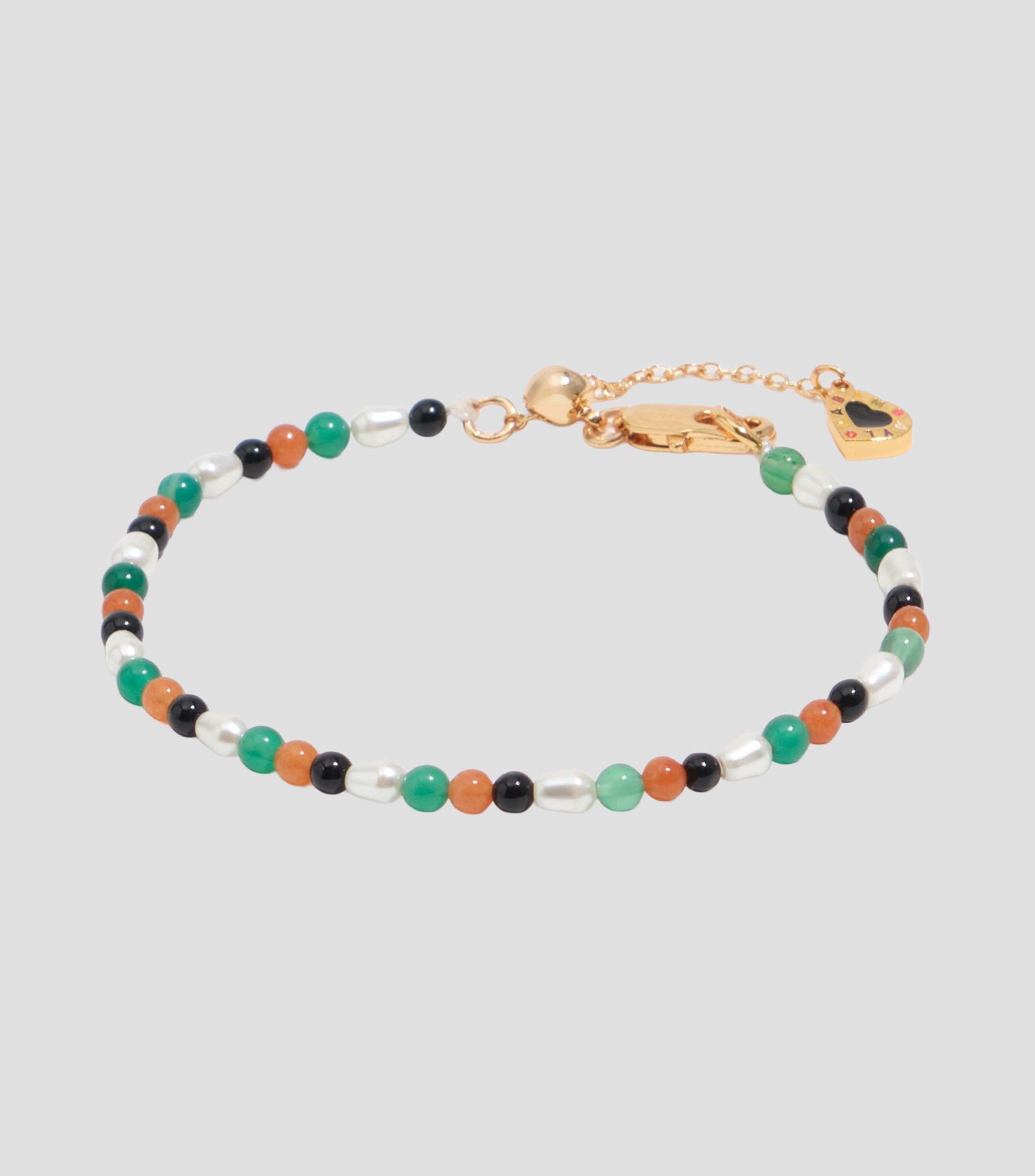 Pulsera cadena con piedras multicolor Mujer
