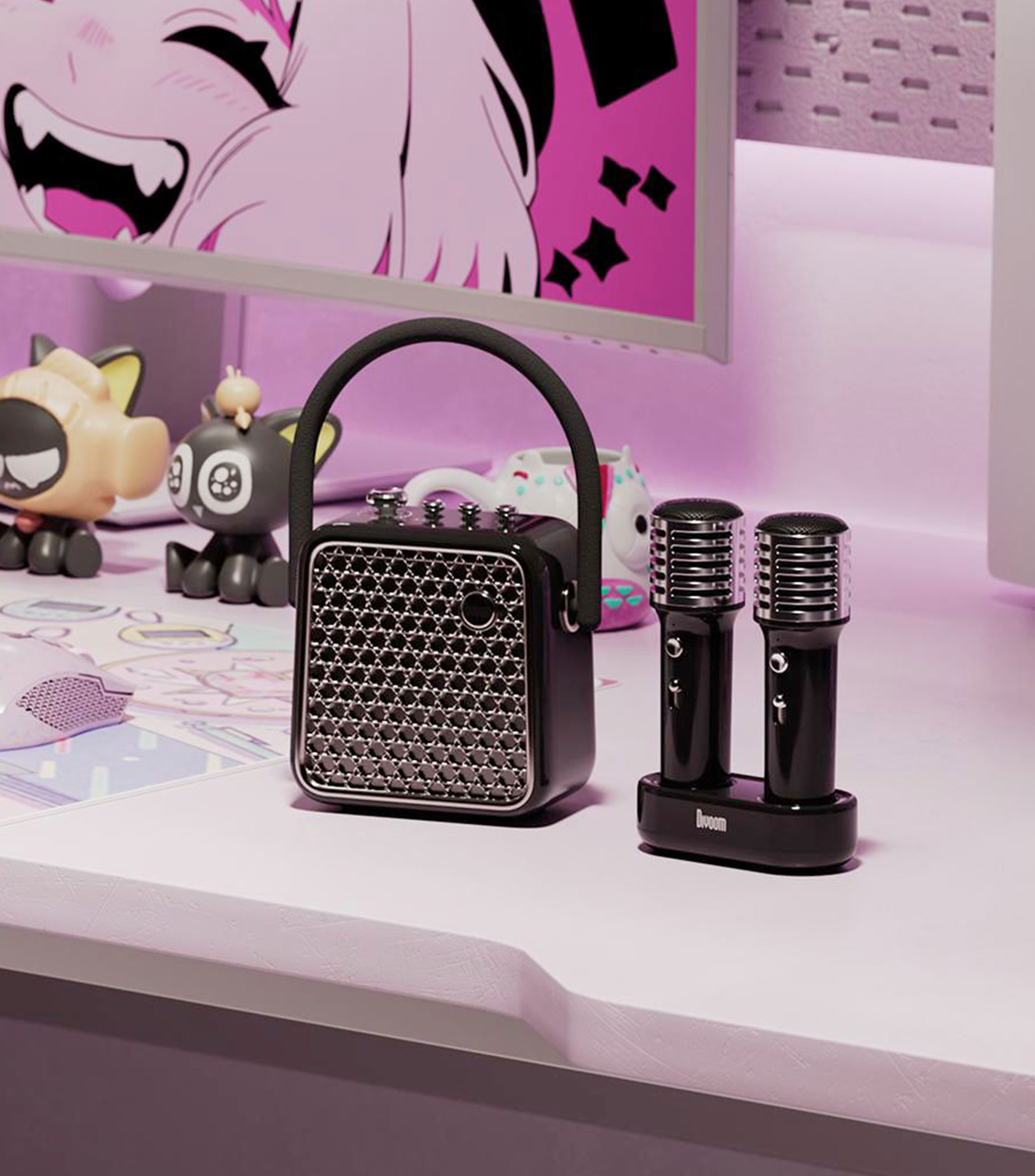 Bocina portátil inalámbrica Bluetooth Karaoke SongBird-SE Negro