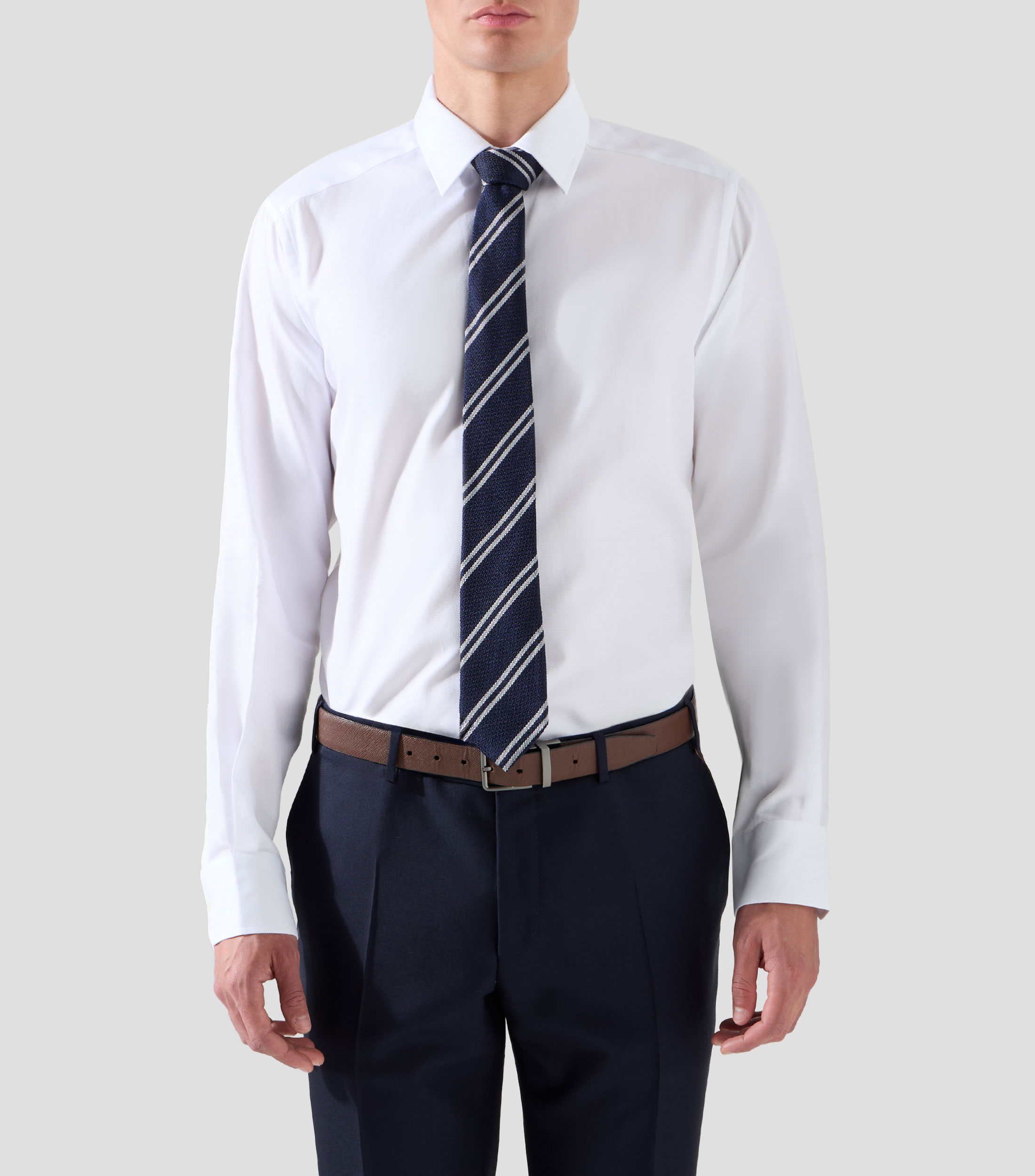 Camisa lisa manga larga Hombre