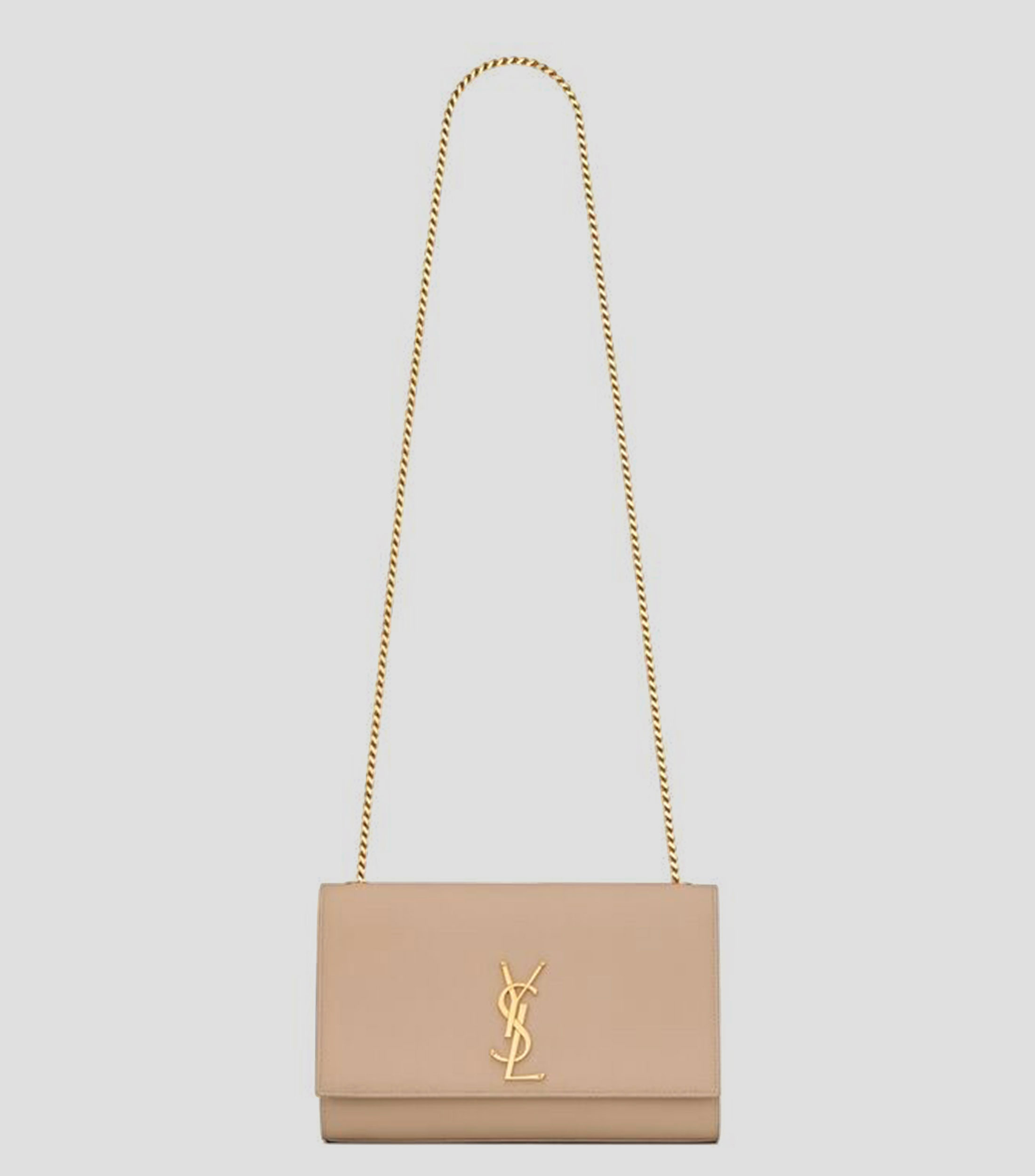 Bolsa crossbody beige en piel Kate granulado Mujer