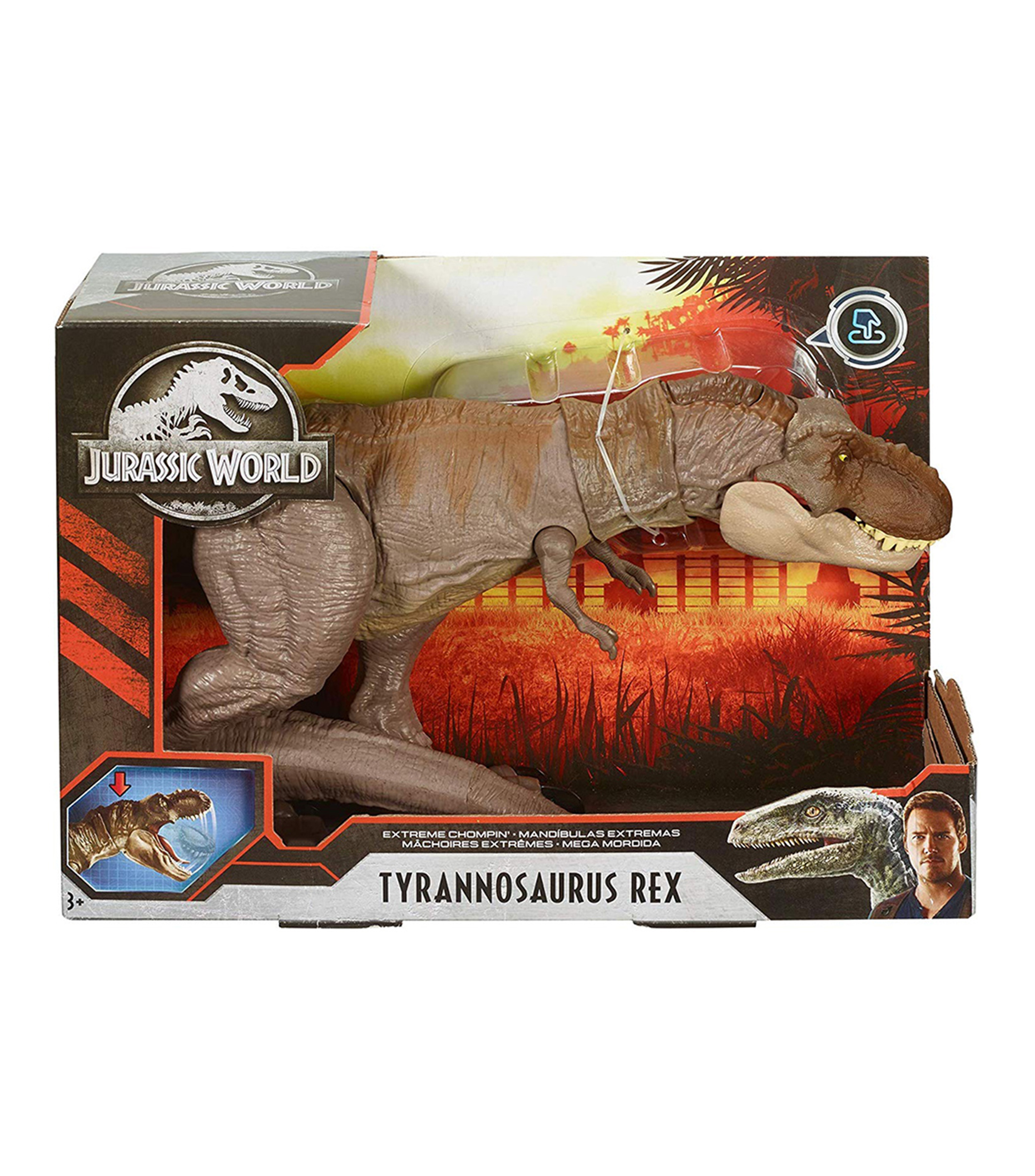 Mattel Jurassic World TRex Mandíbulas Extremas El Palacio de Hierro