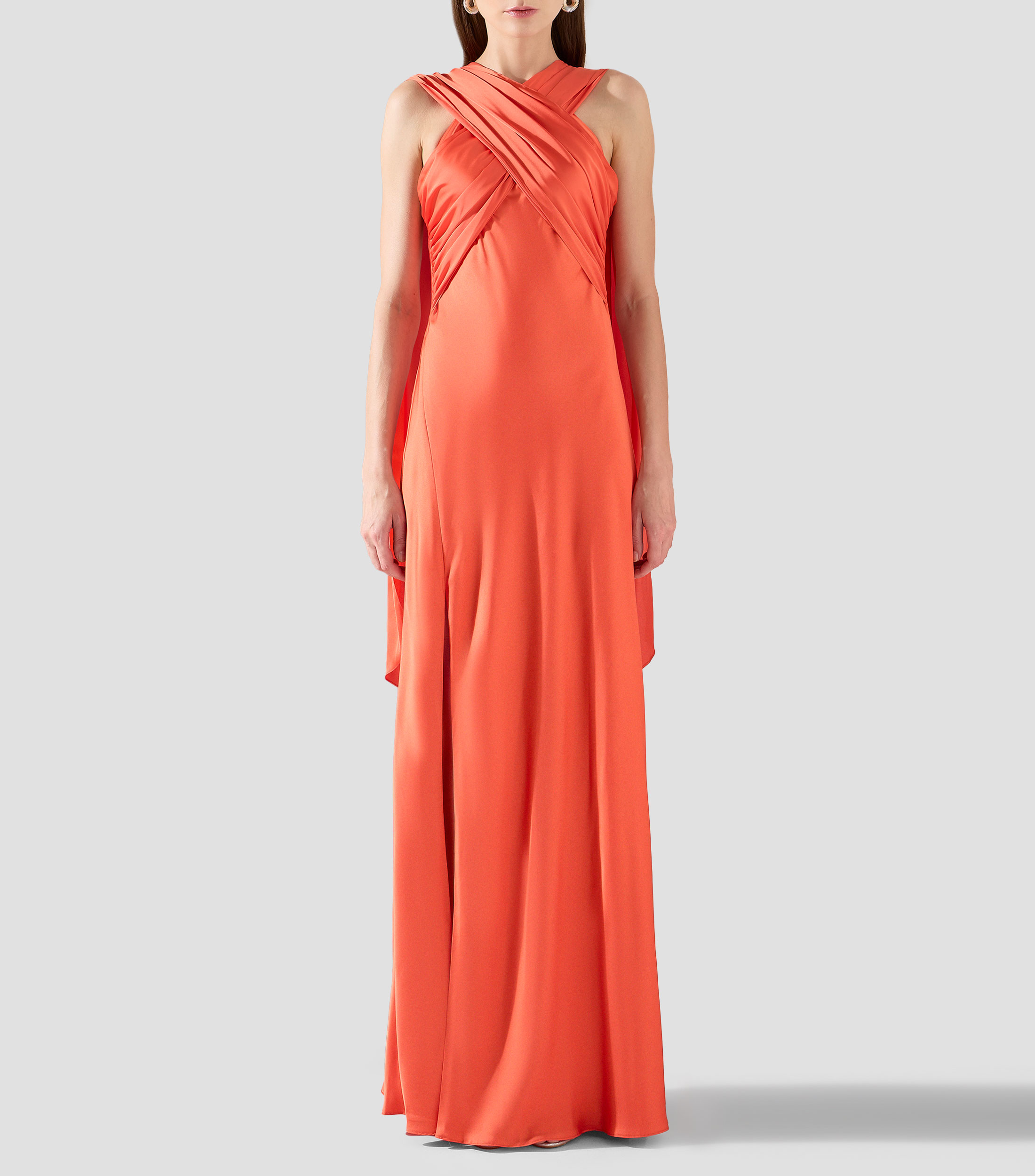 Vestido de fiesta largo liso Mujer