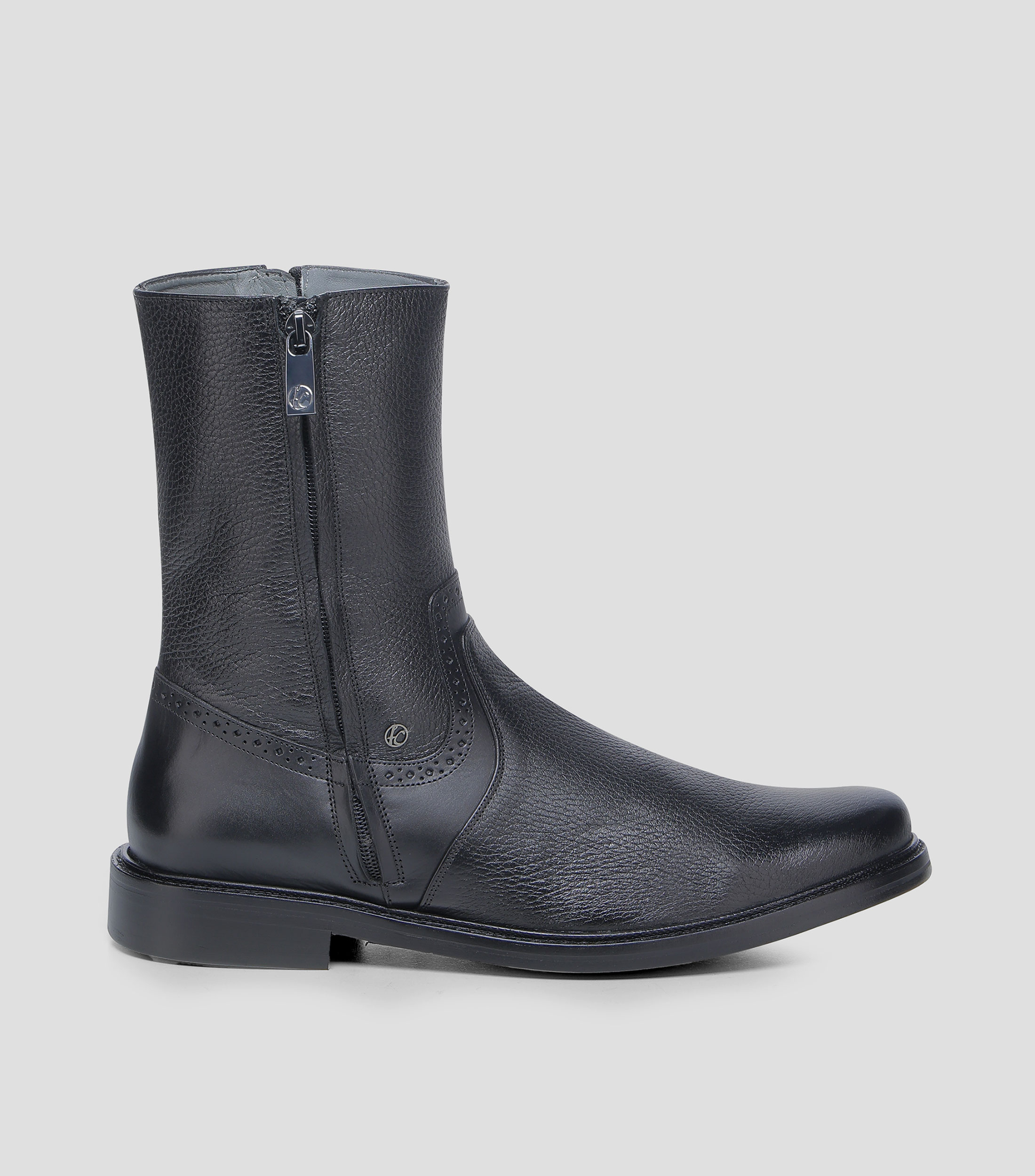 Botas De Vestir piel Tacón Media Luna Hombre