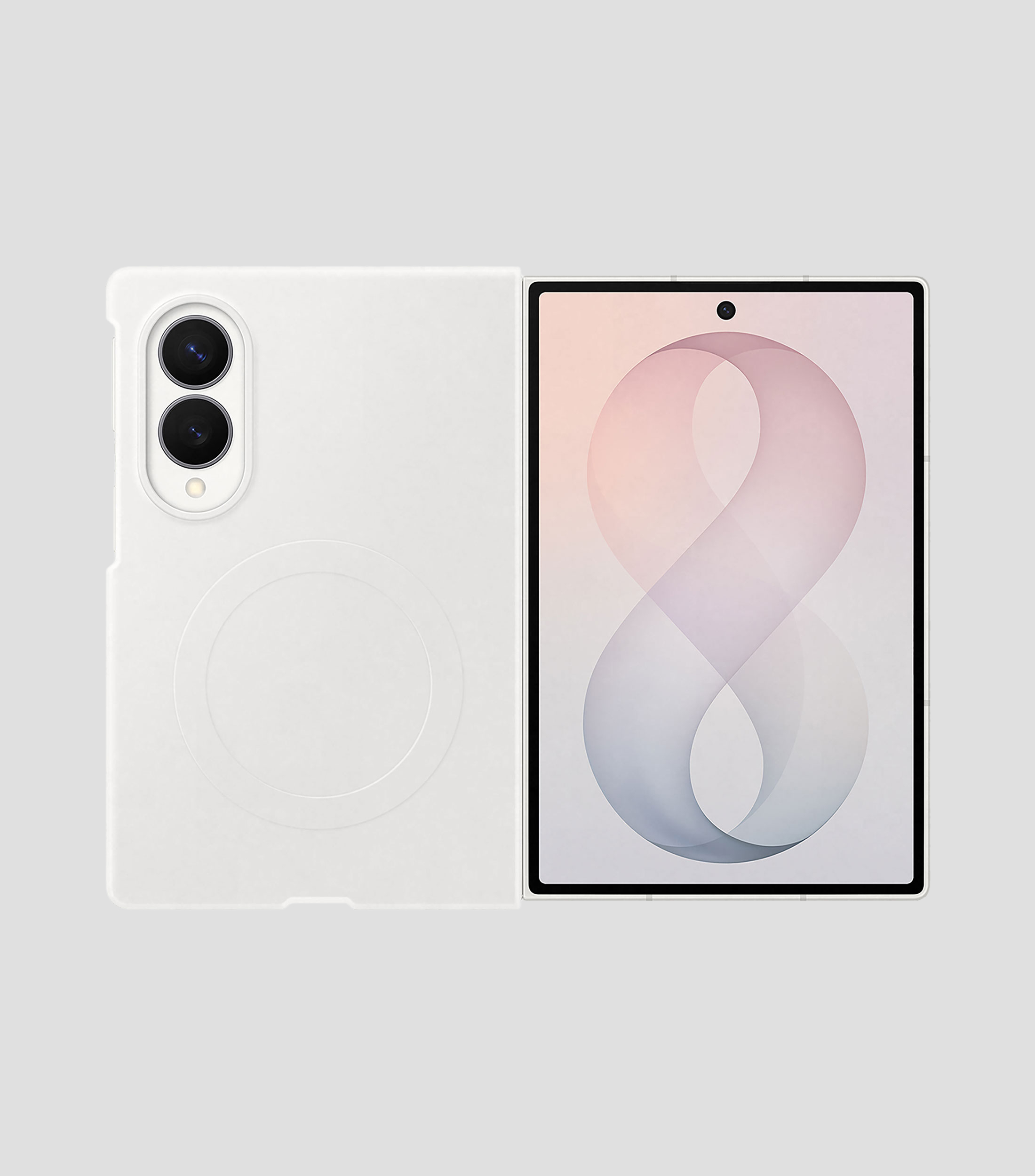 Funda para celular Galaxy Z Fold 8 magnética Crema