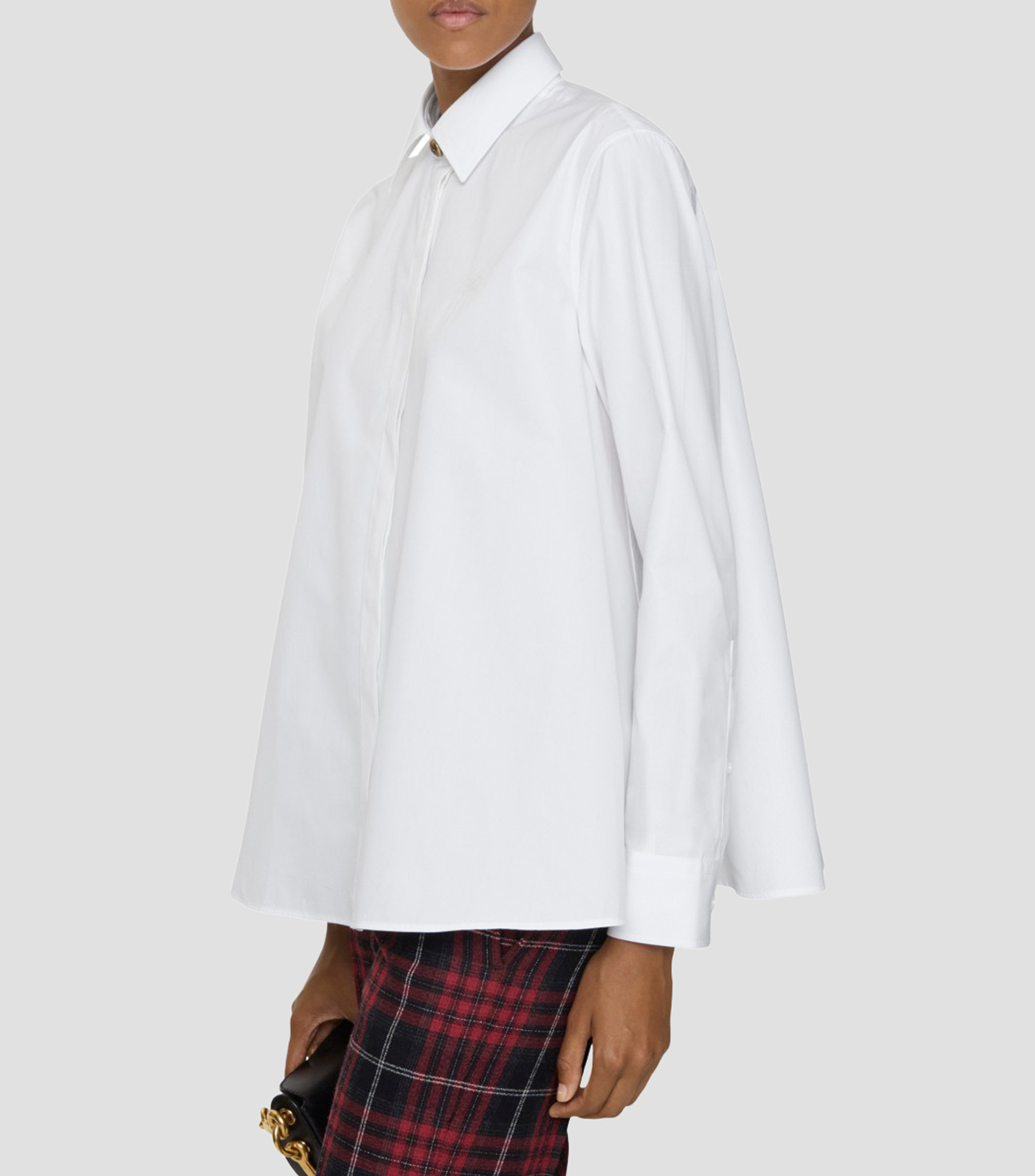 Camisa lisa manga larga Mujer