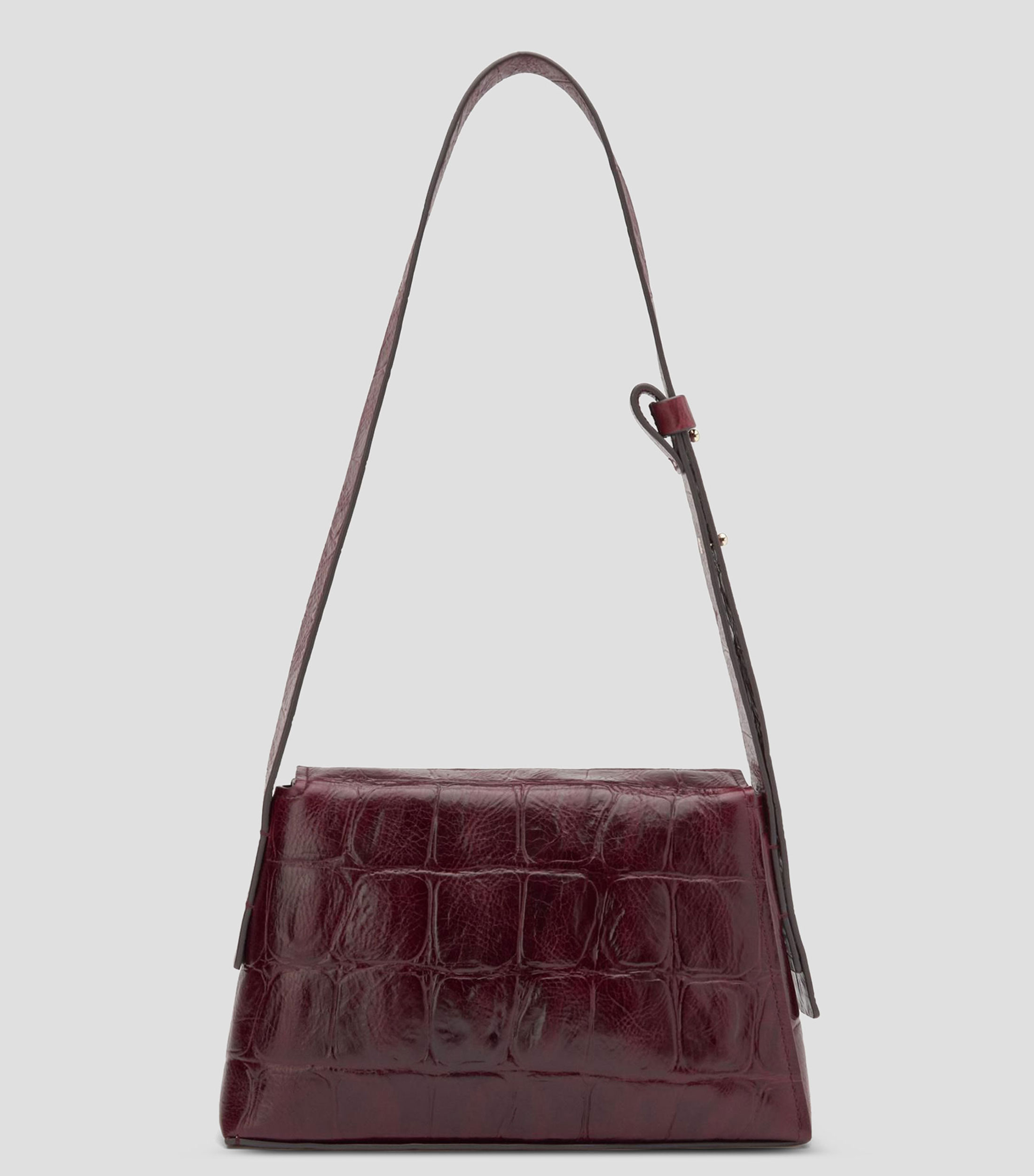 Bolsa mini crossbody en piel sólido Mujer