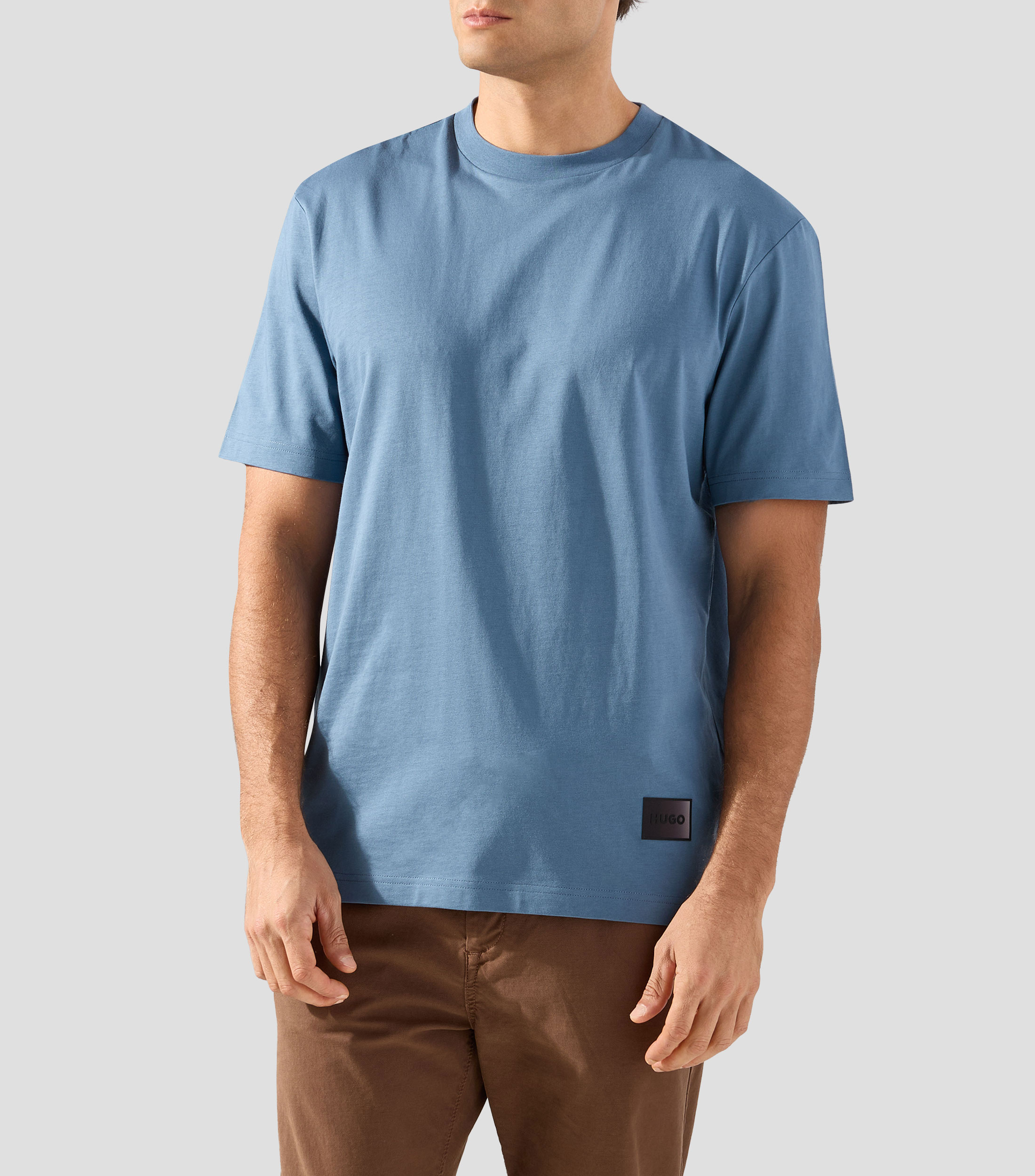 Playera de punto de algodón con logos degradados Hombre