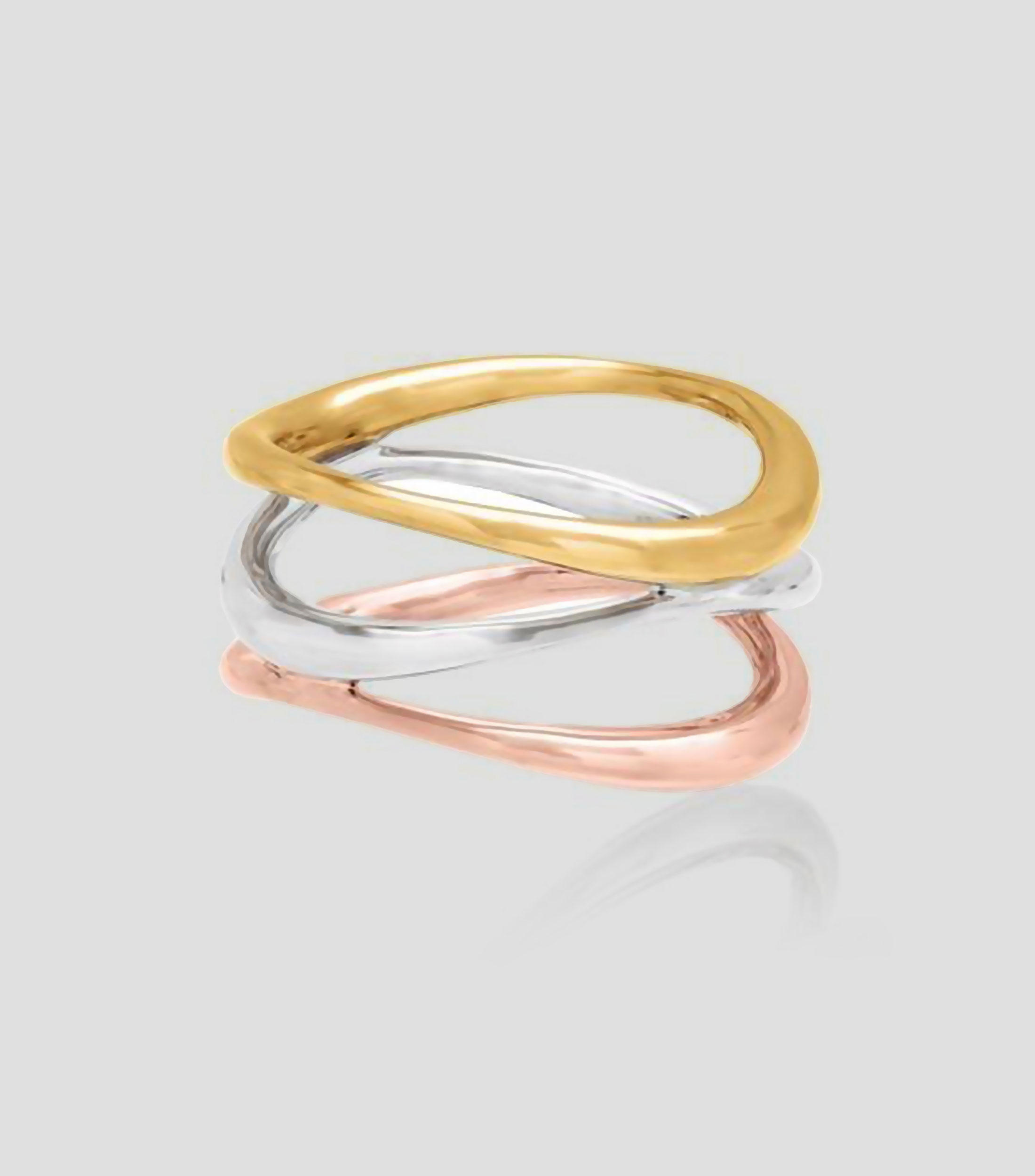 Anillo en Plata Vaivén Tricolor Mujer