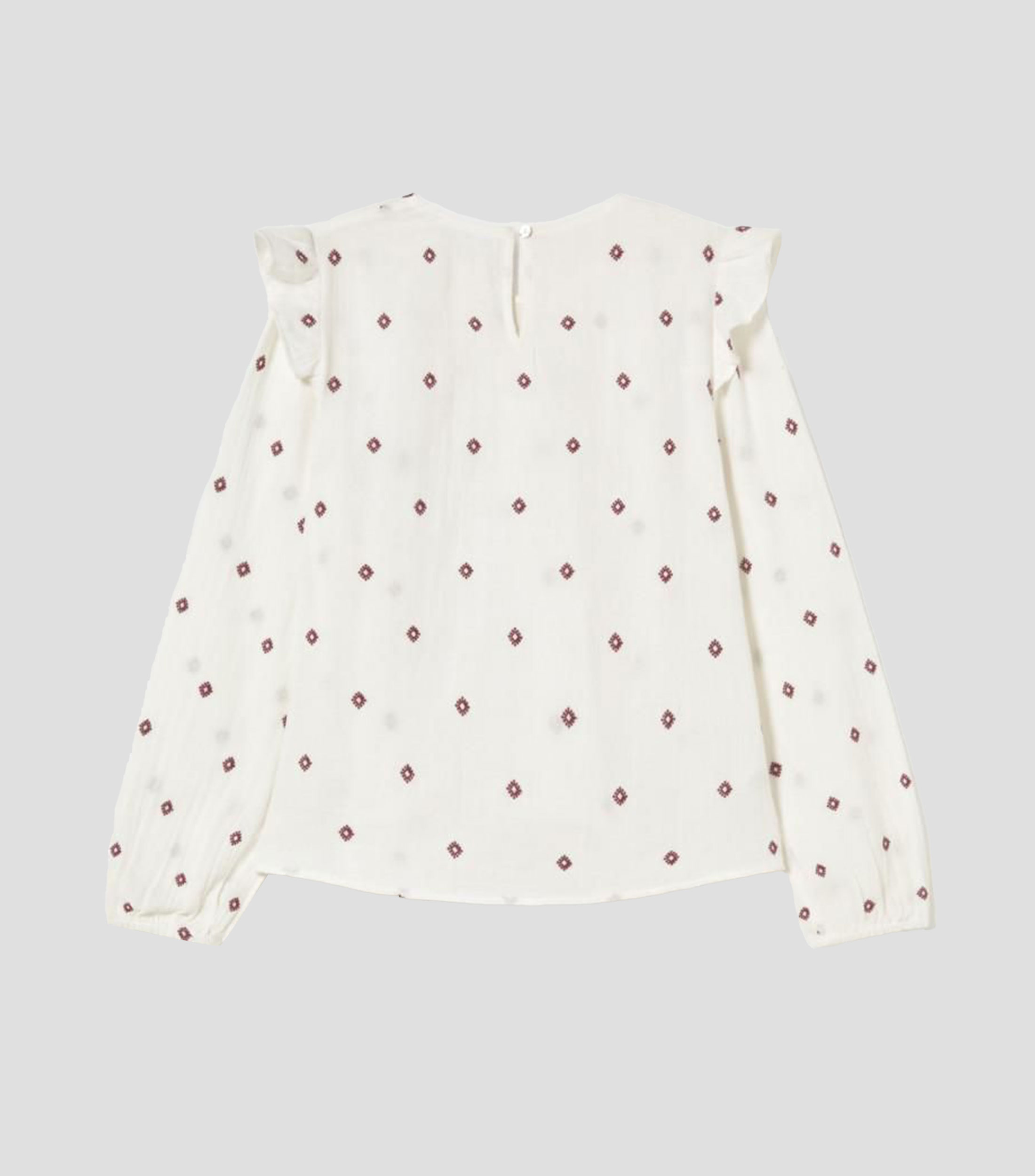 Blusa estampada manga larga Mujer