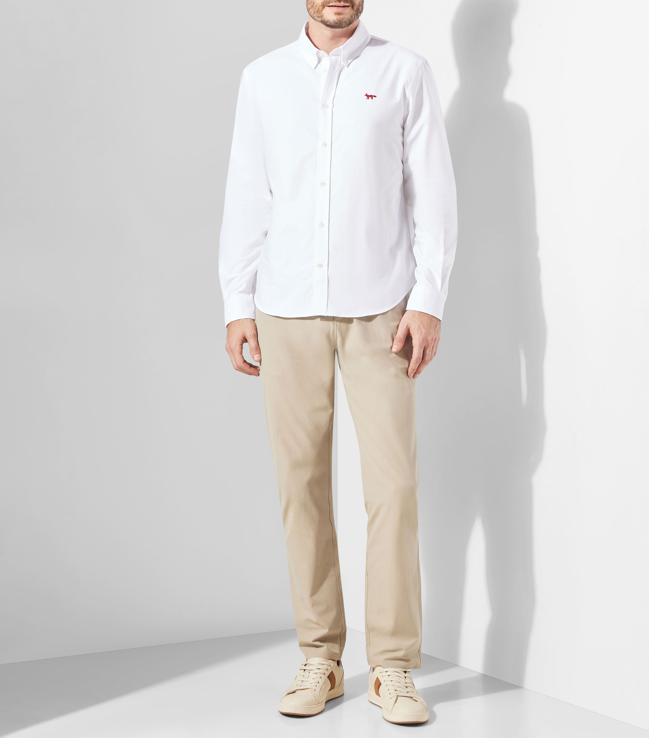 Camisa lisa manga larga Hombre