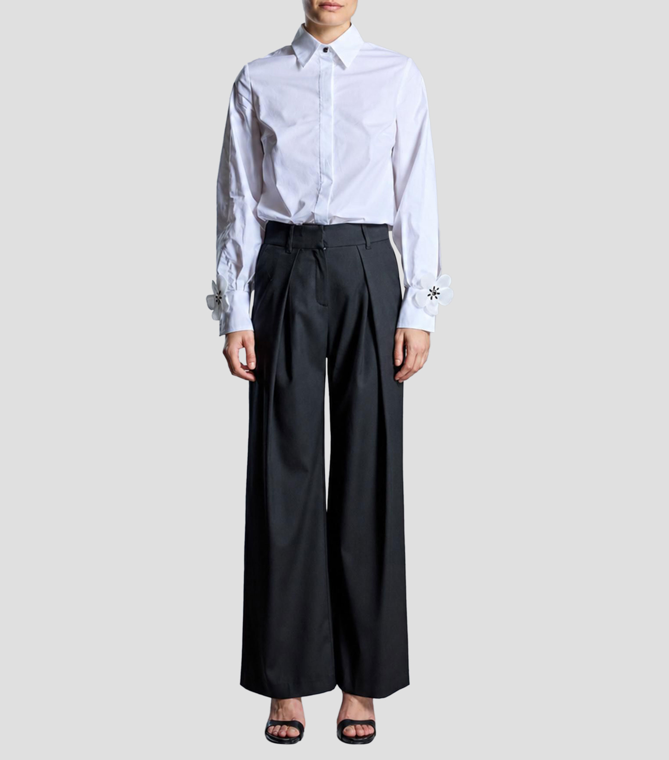 Camisa lisa manga larga Mujer