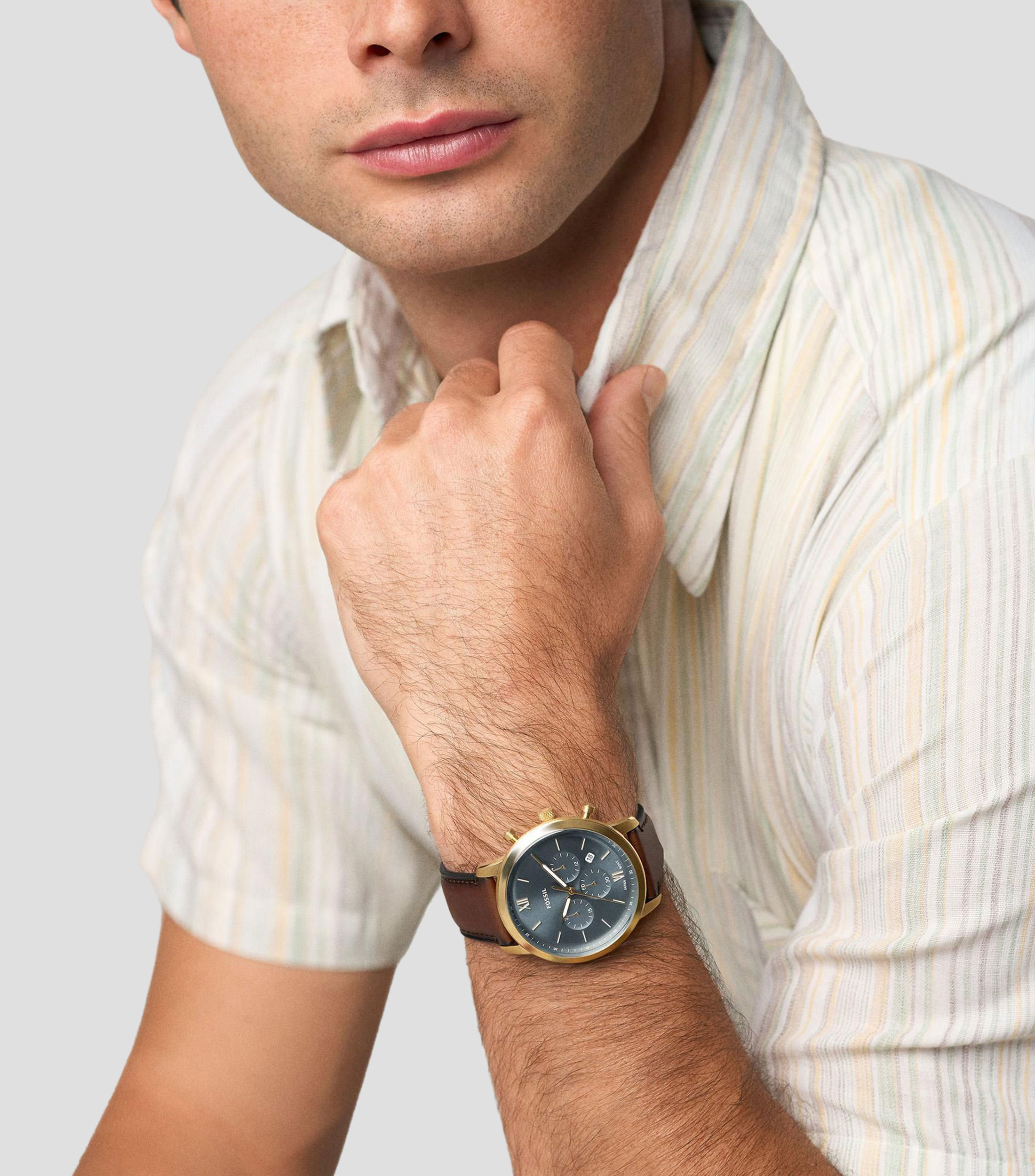 Reloj para Hombre Neutra Clásico Azul, Dorado