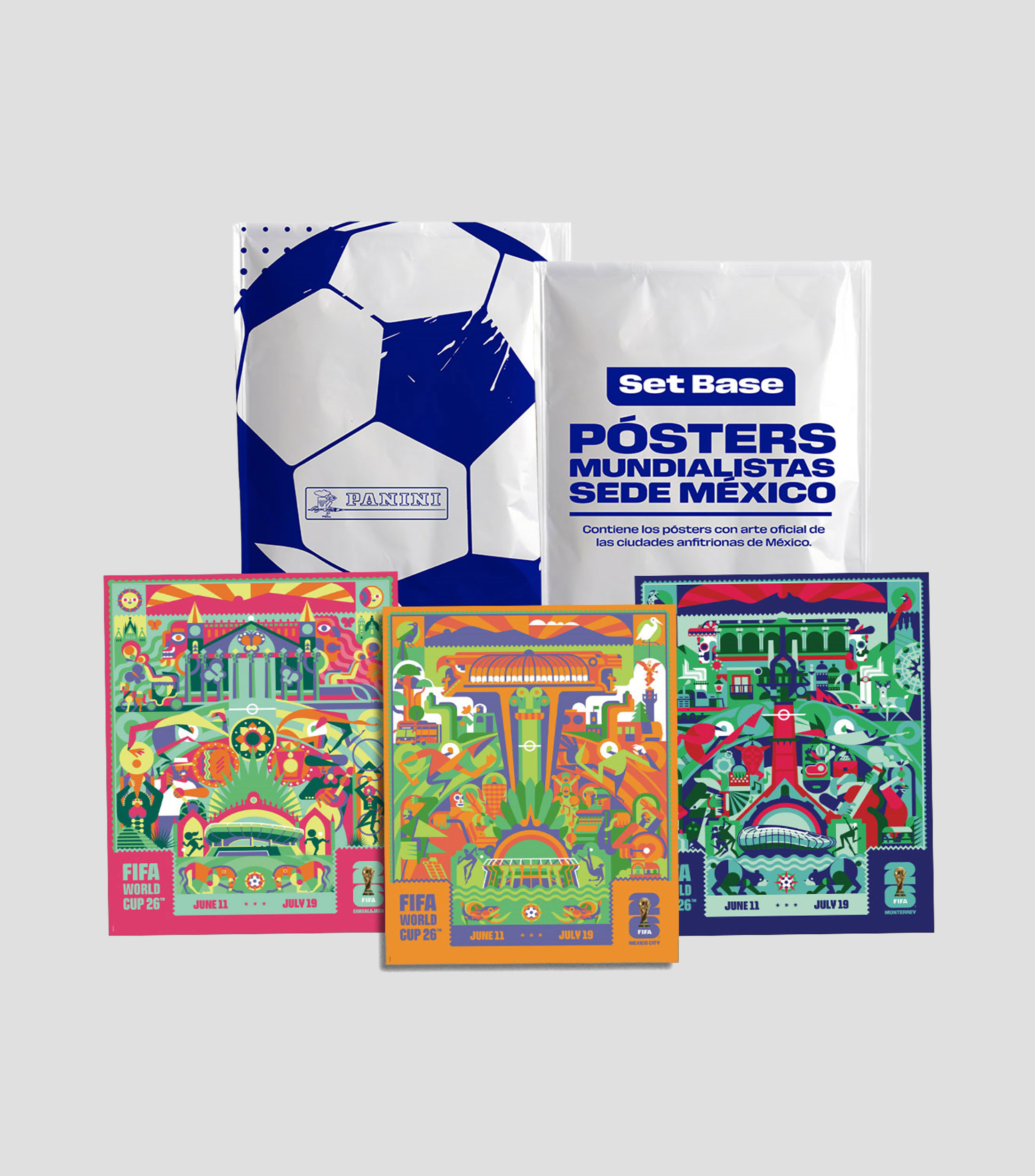 Interés GeneralPósters FIFA World Cup 2026 CDMX, Guadalajara y Monterrey, Panini
