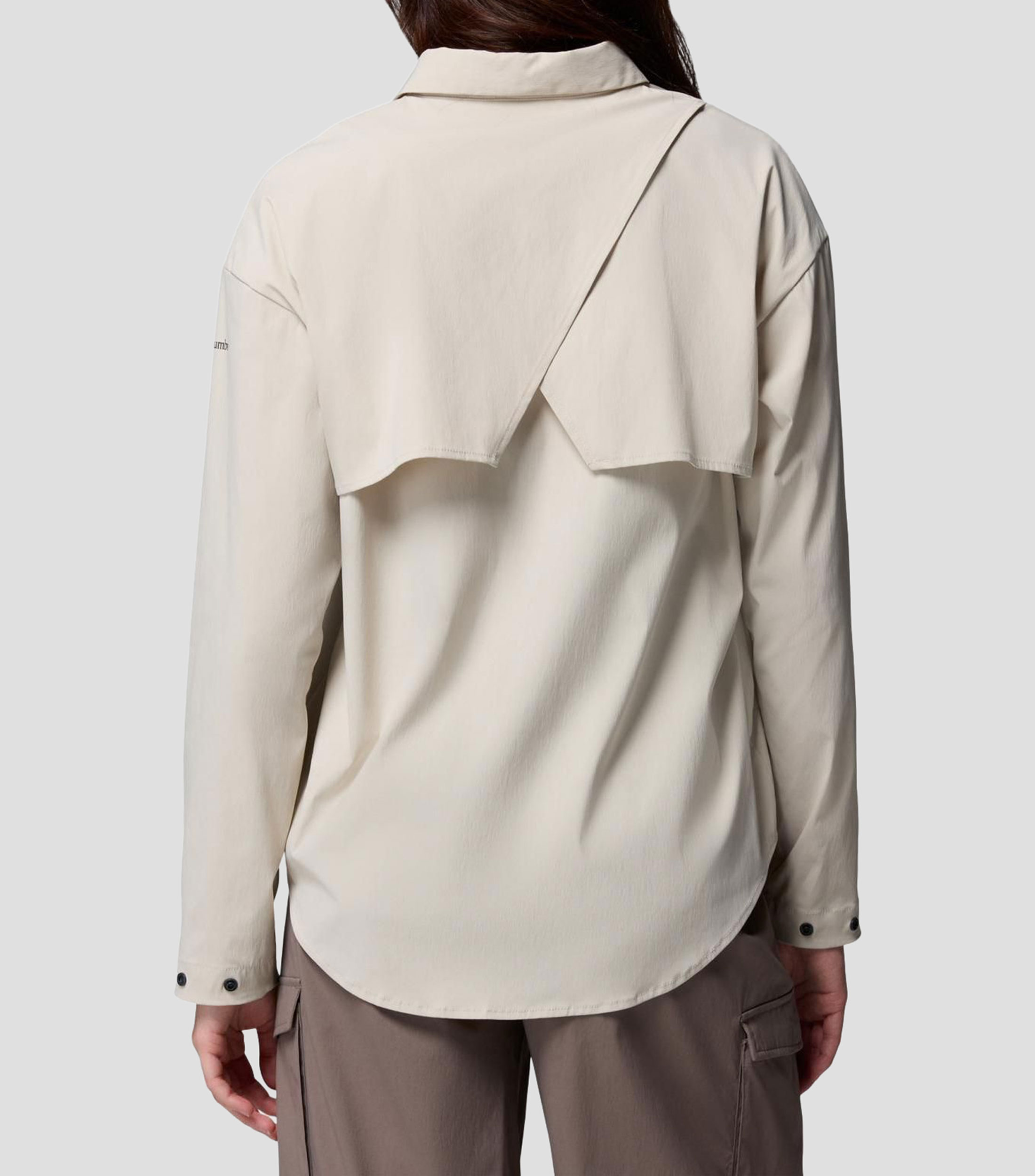 Camisa deportiva liso manga larga Mujer