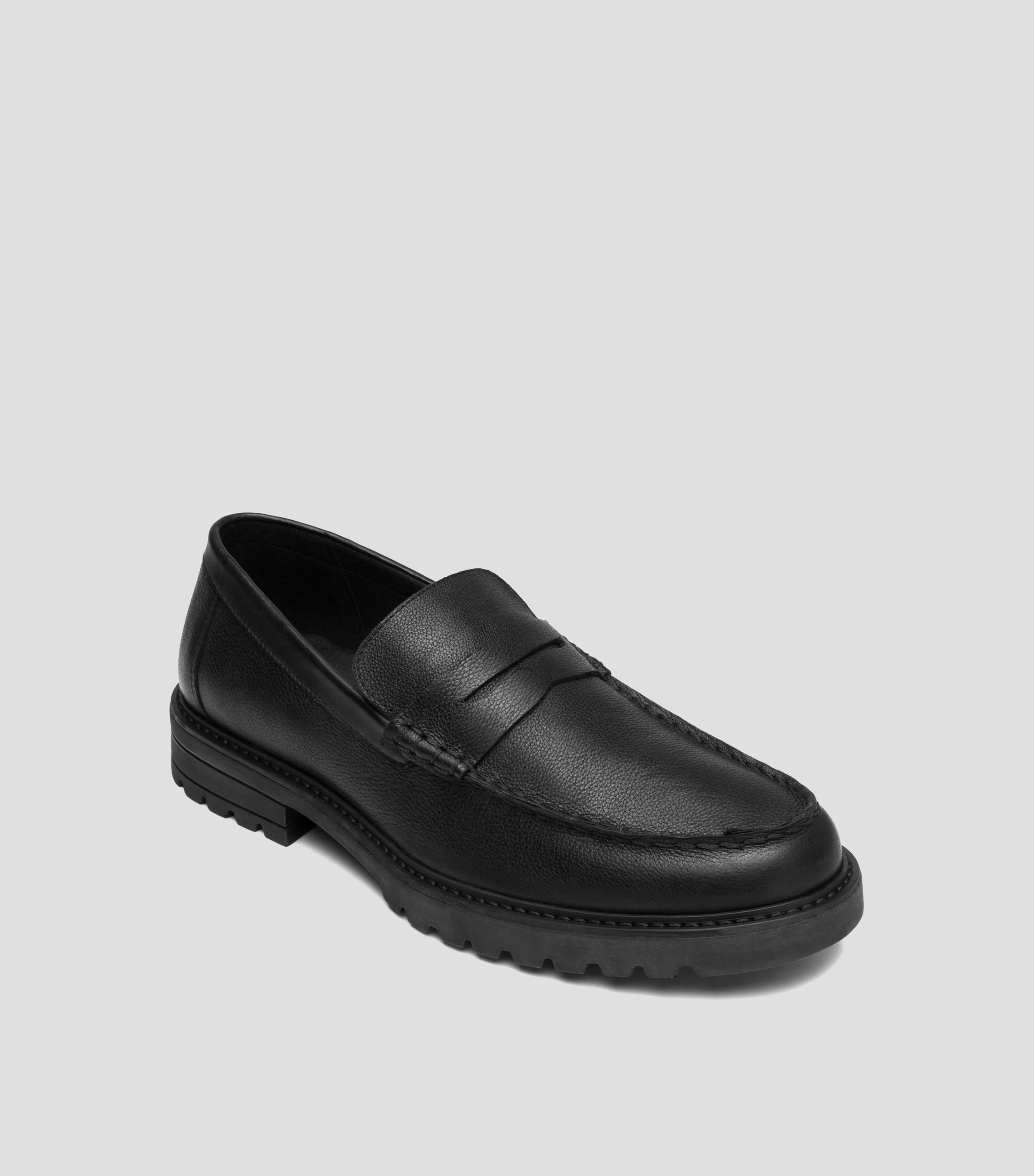 Mocasines Ginale en piel semigranulado Hombre