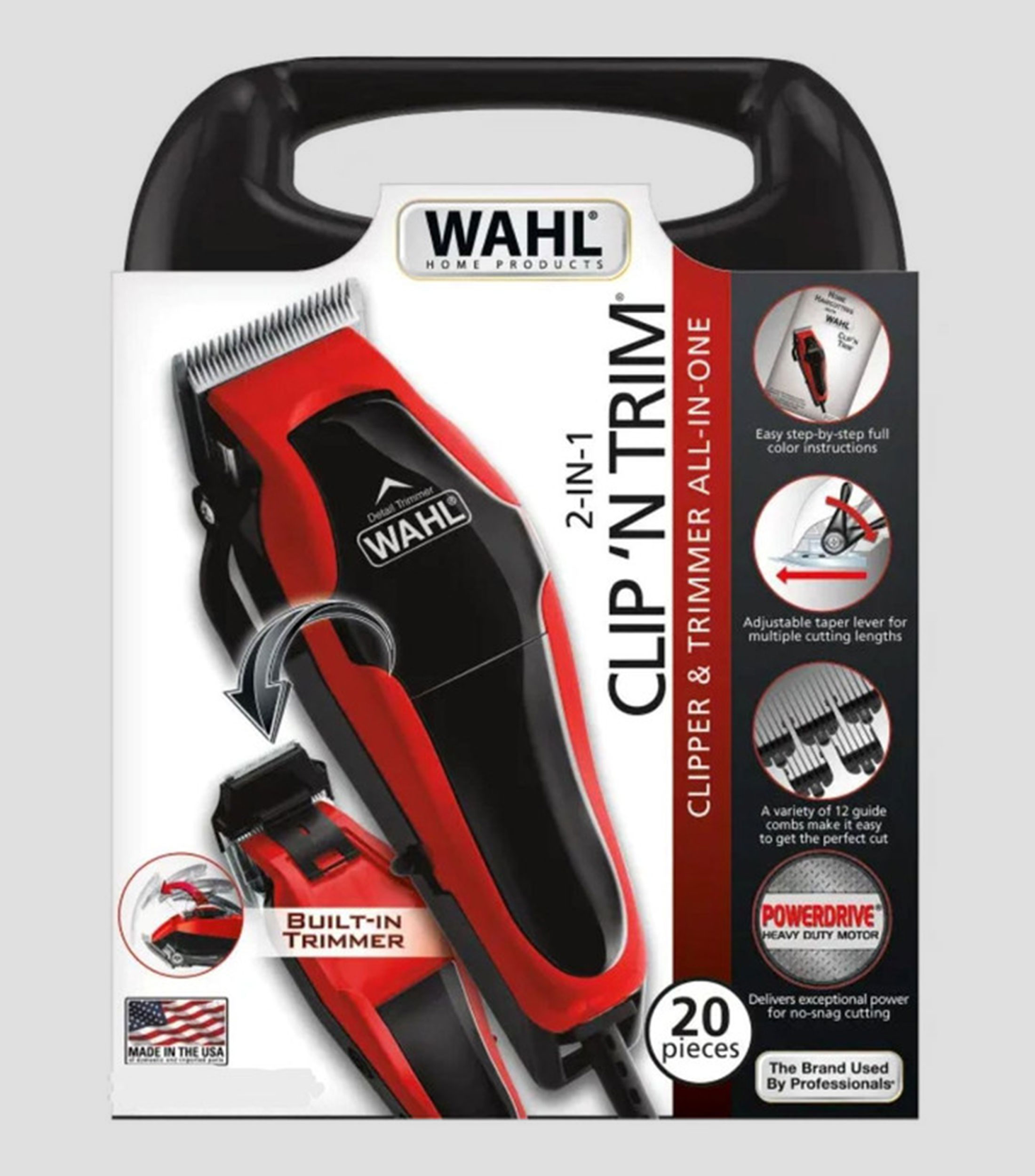 CORTADORA WAHL CLIP N TRIM 20 PZ