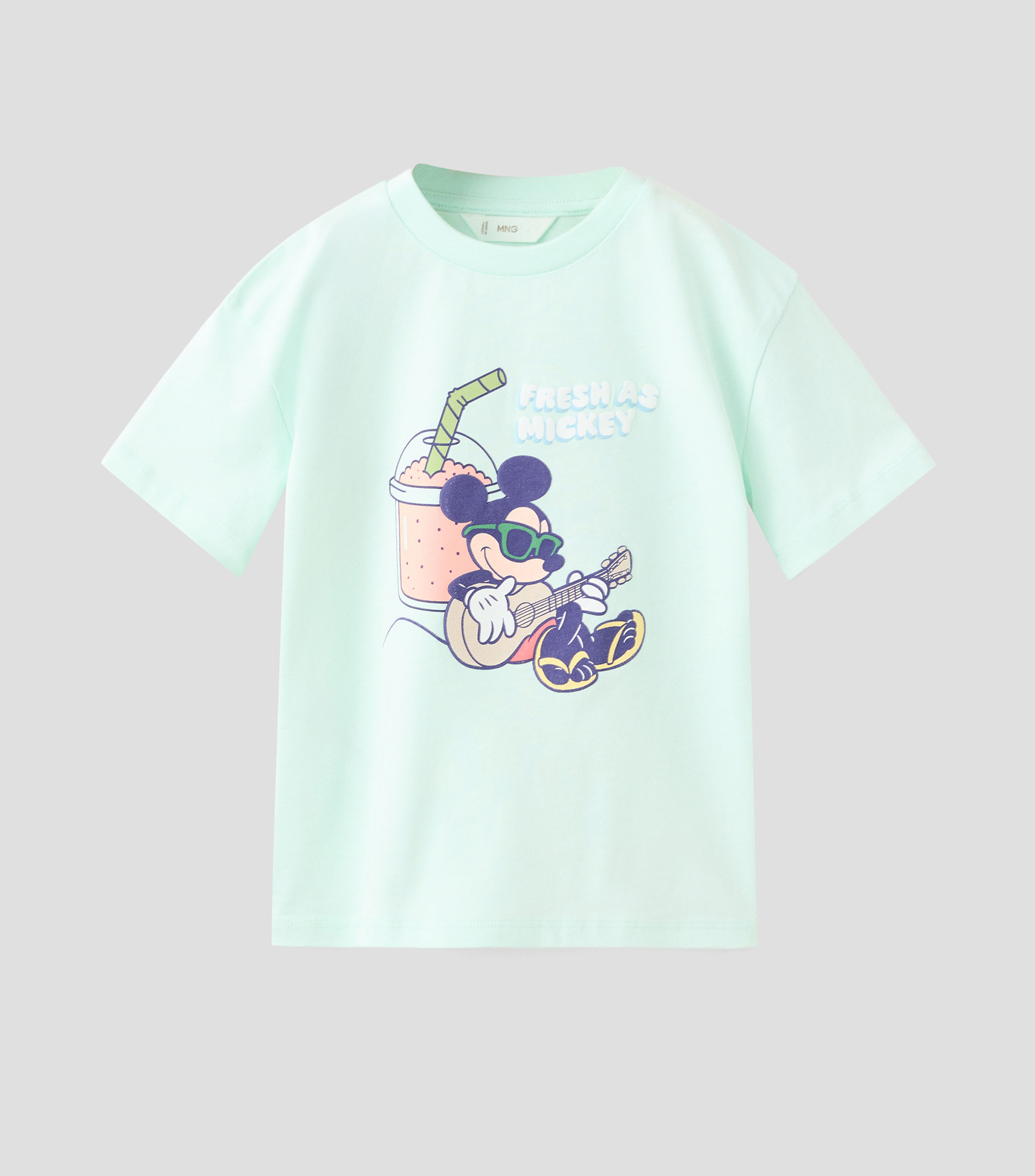 Playera cuello redondo manga corta estampada Niño