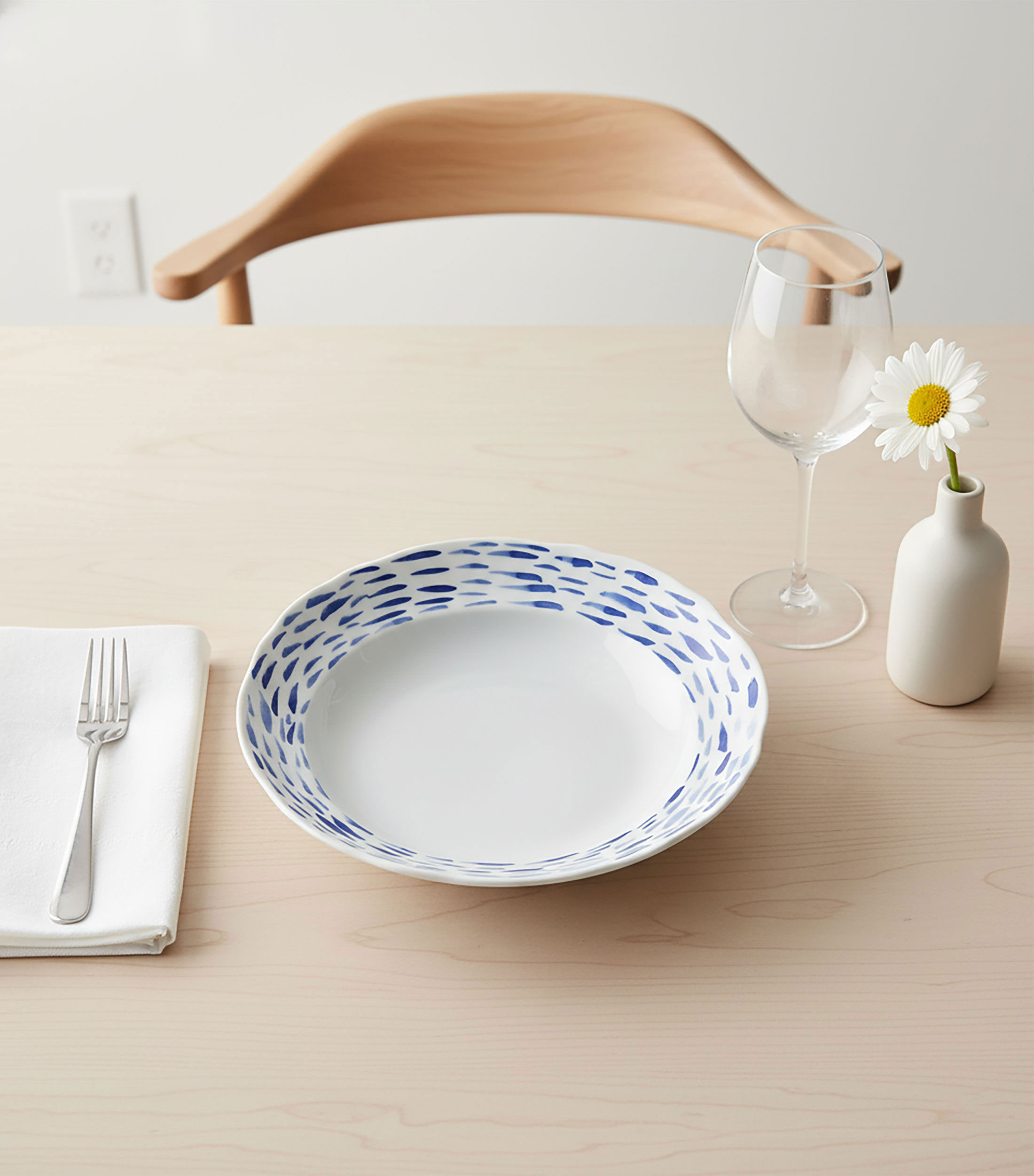 Plato hondo Folkifunki con rayas
