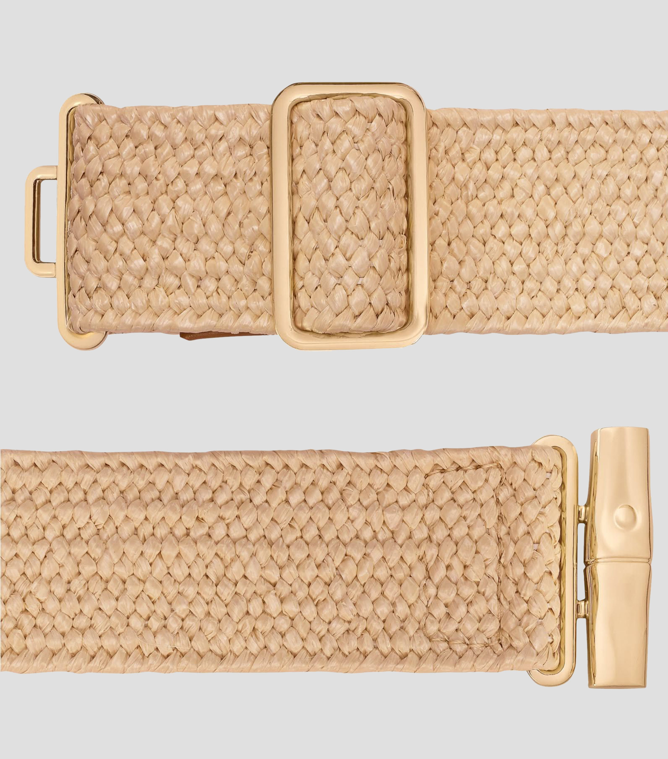 Cinturón en textil beige casual Mujer